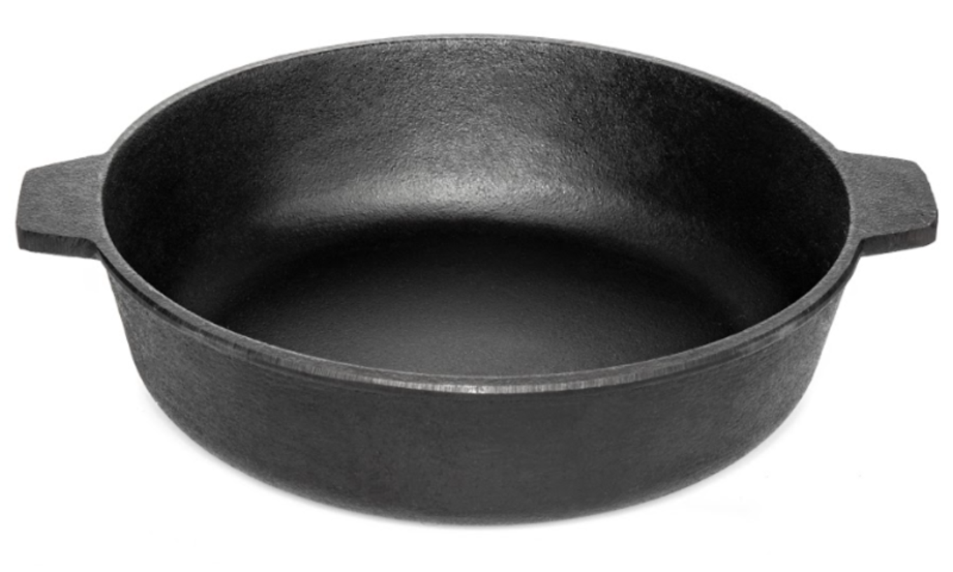 Изображение товара Жаровня Davrmetall 28 см без крышки чугун цвет черный