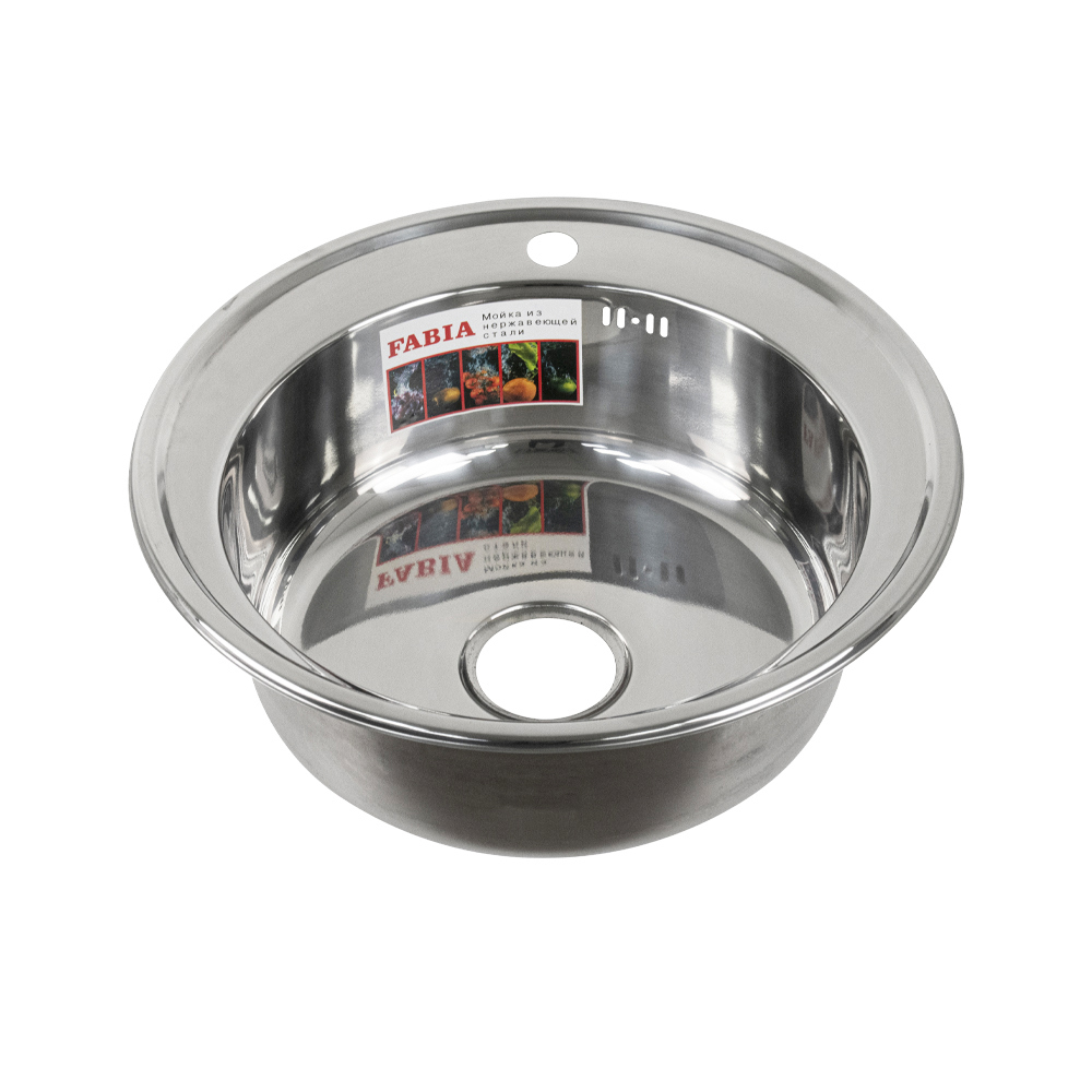 Изображение товара Врезная мойка Fabia 510 510x510x16 см нержавеющая сталь цвет серый