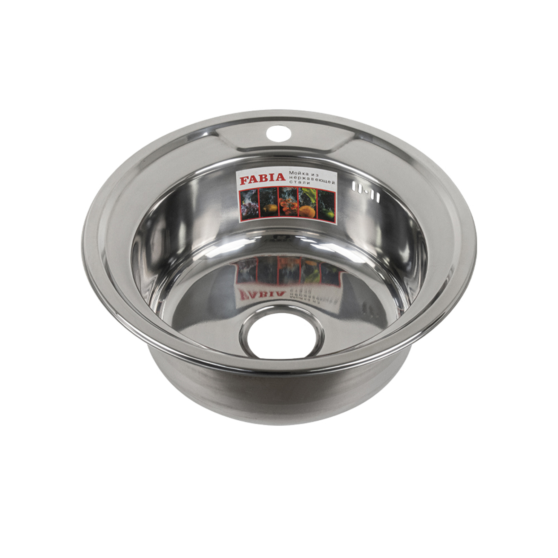 Изображение товара Врезная мойка Fabia из нержавеющей стали 490x490 см серый Сатин