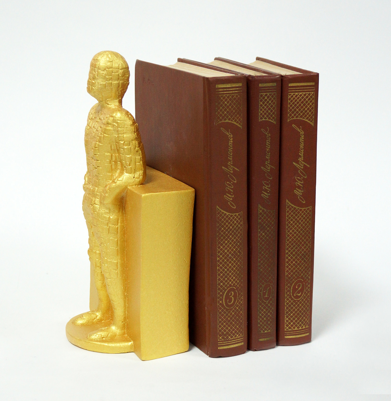 Изображение товара Декоративная подставка EVIS Кент гипс золотая 23,5x12x8 см