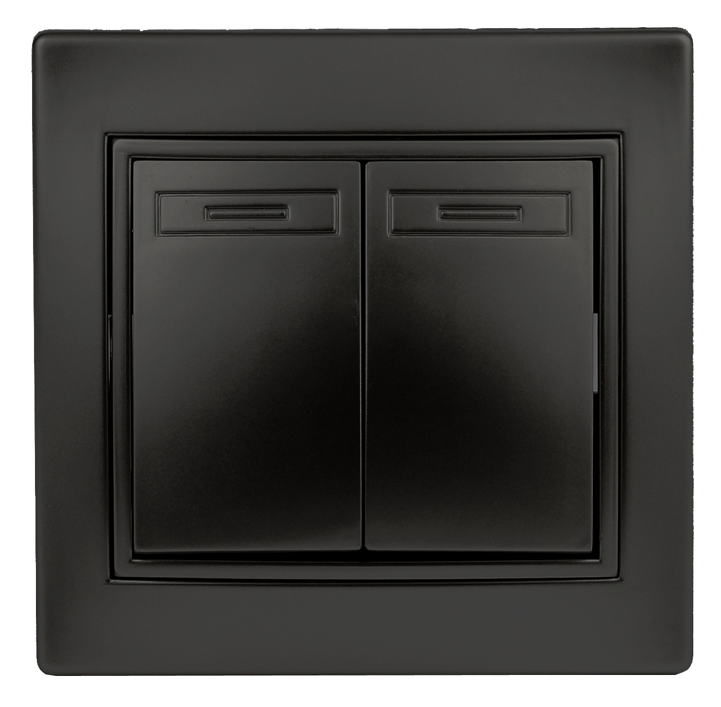 Изображение товара Переключатель встраиваемый Intro Plano Б0053810 2 клавиши цвет антрацит