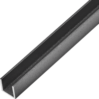 Изображение товара Профиль П-образный алюминий окрашенный 15x15x1.5x2000 мм черный