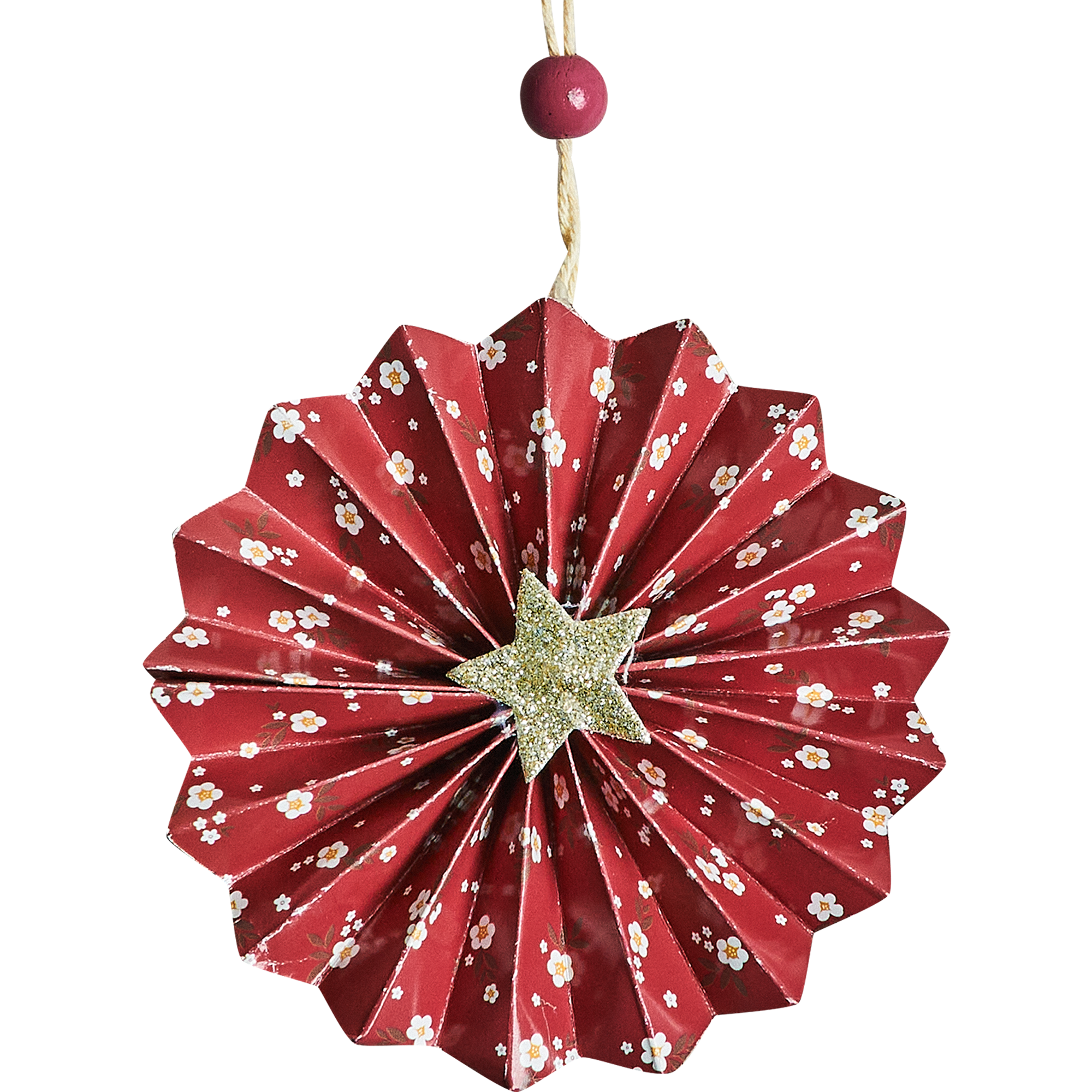 Изображение товара Елочная игрушка Цветок 11x11 цвет розовый