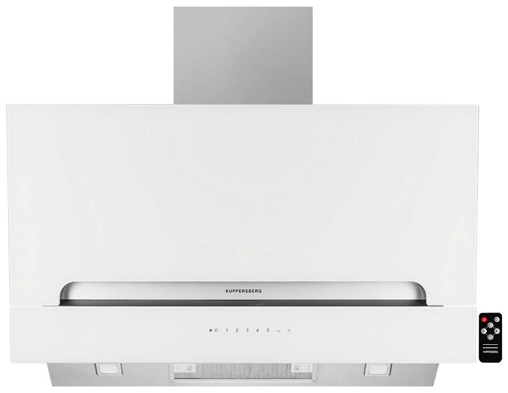 Изображение товара Наклонная вытяжка Kuppersberg F 993 W 90 см цвет белый