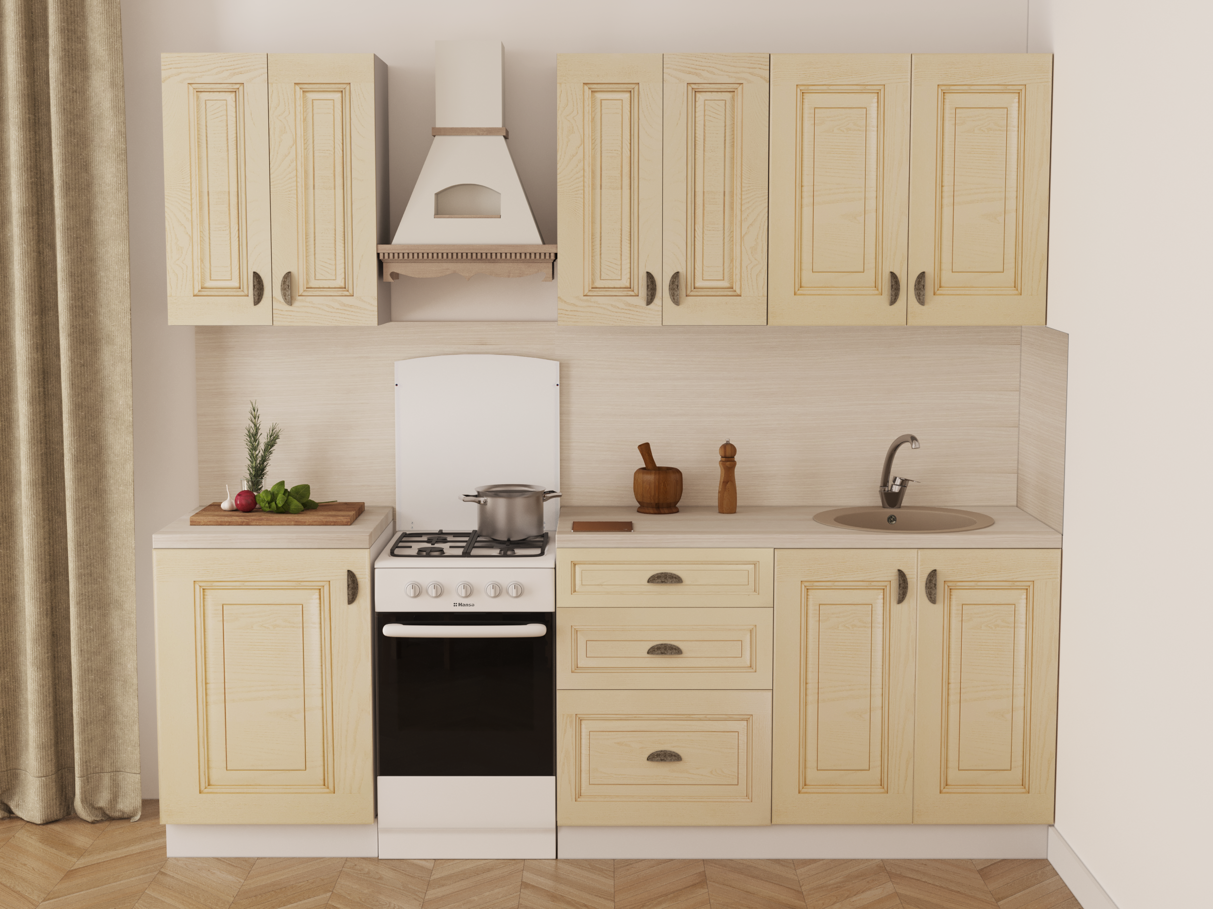 Мойка для кухни врезная Delinia 51x51 см глубина чаши 20 см кварц цвет песочный - 7