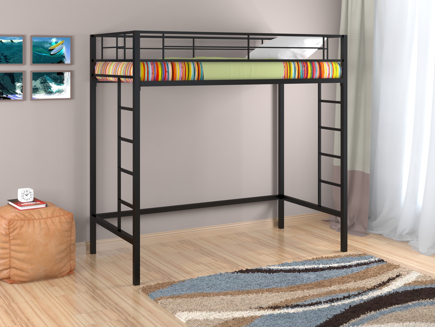 Изображение товара Кровать Redford Севилья 1/1 черного цвета