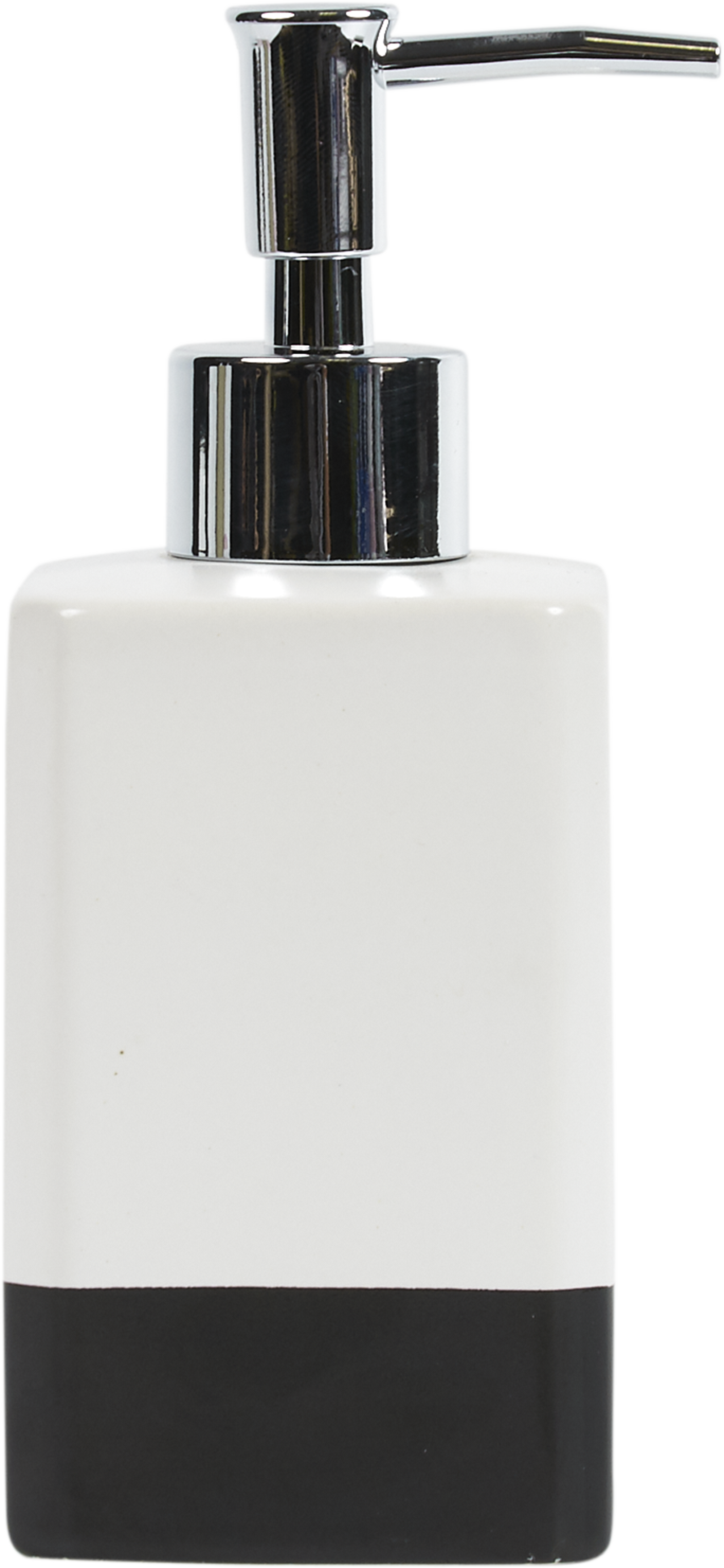 Изображение товара Дозатор для жидкого мыла Fixsen Text FX-230-1 черный белый керамика настольный