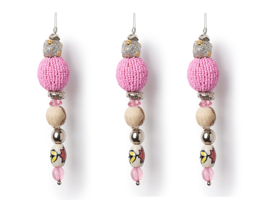 Изображение товара Набор Karlsbach 14826 из 3-х розовых подвесок 13 см