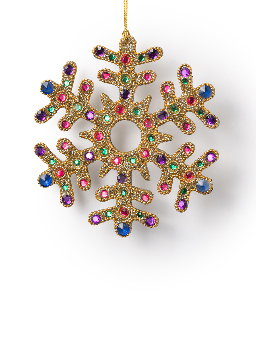 Изображение товара Снежинка Karlsbach разноцветных камней 15 см