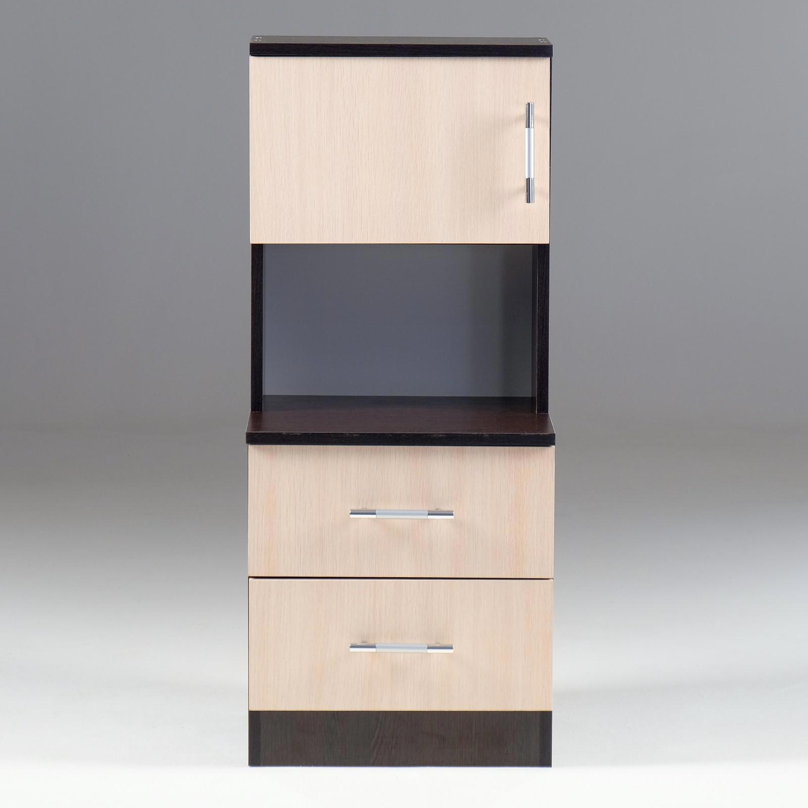 Изображение товара Тумба прикроватная Клик мебель 40x95x41.5 см 2 ящика ЛДСП цвет венге/дуб молочный