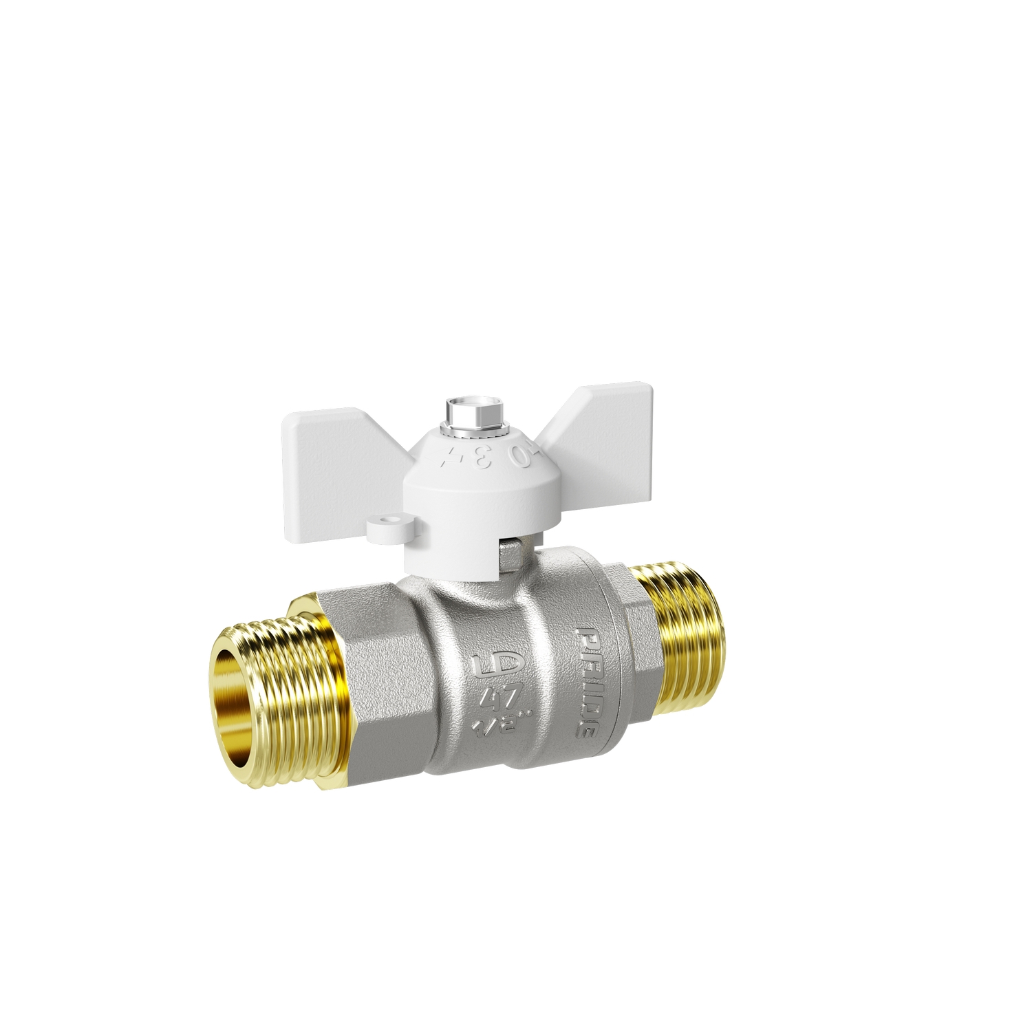 Изображение товара Кран шаровой Ld pride LD 47.304.15 W 1/2" внутренний/внутренний