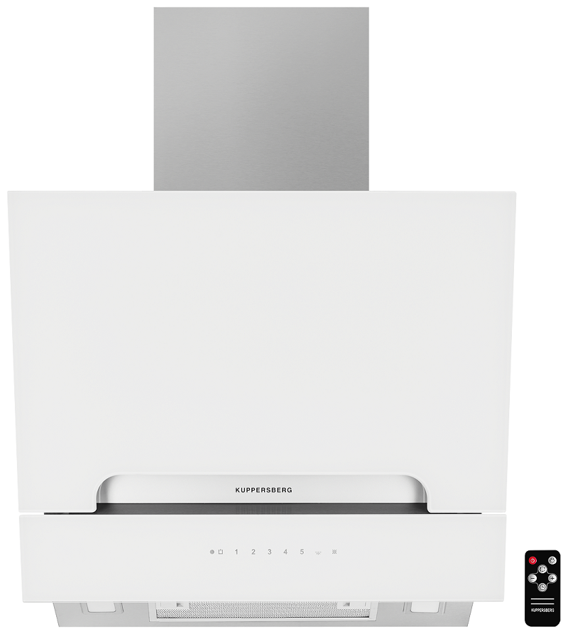 Изображение товара Наклонная кухонная вытяжка Kuppersberg F 693 W 59.8 см белая