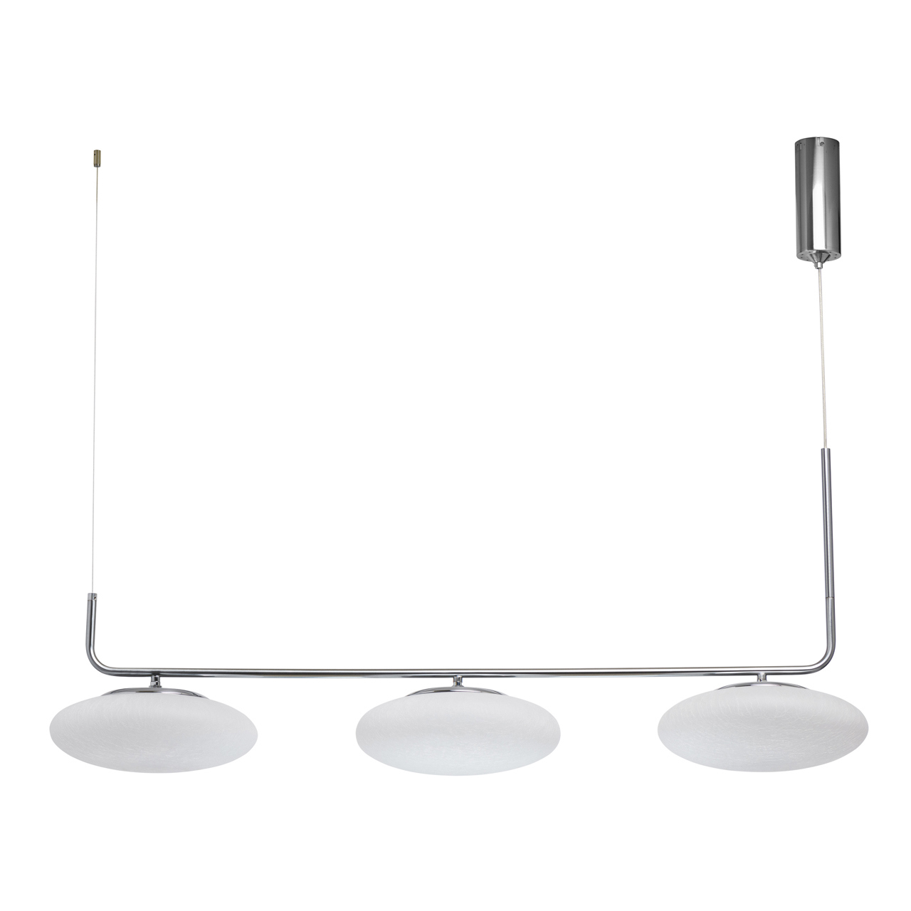 Изображение товара Люстра потолочная светодиодная Ауксис De Markt 3 плафона серый серебристый 90 Вт 7200 Лм