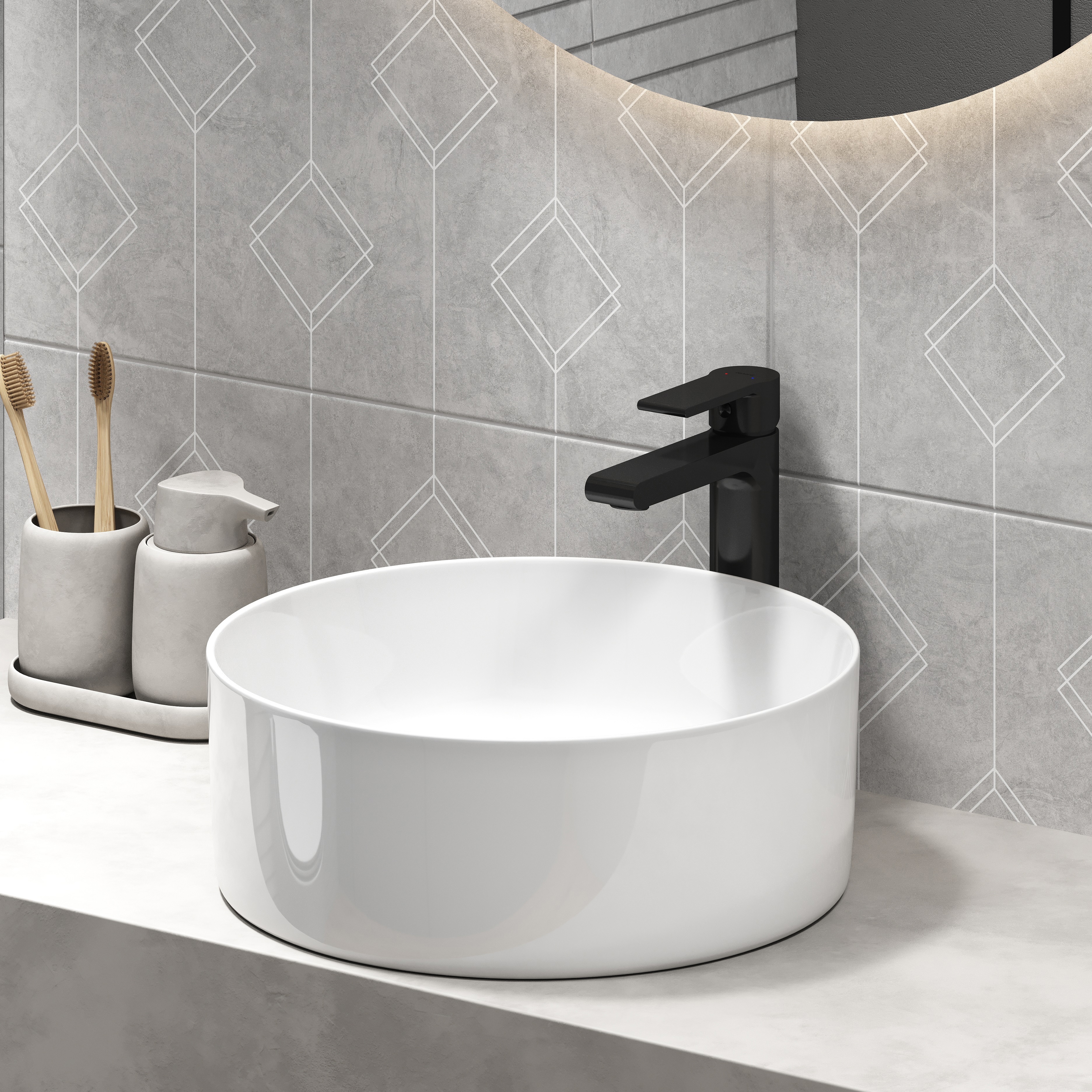 Изображение товара Плитка настенная Cersanit Vetro 29.8x59.8 см серый геометрия