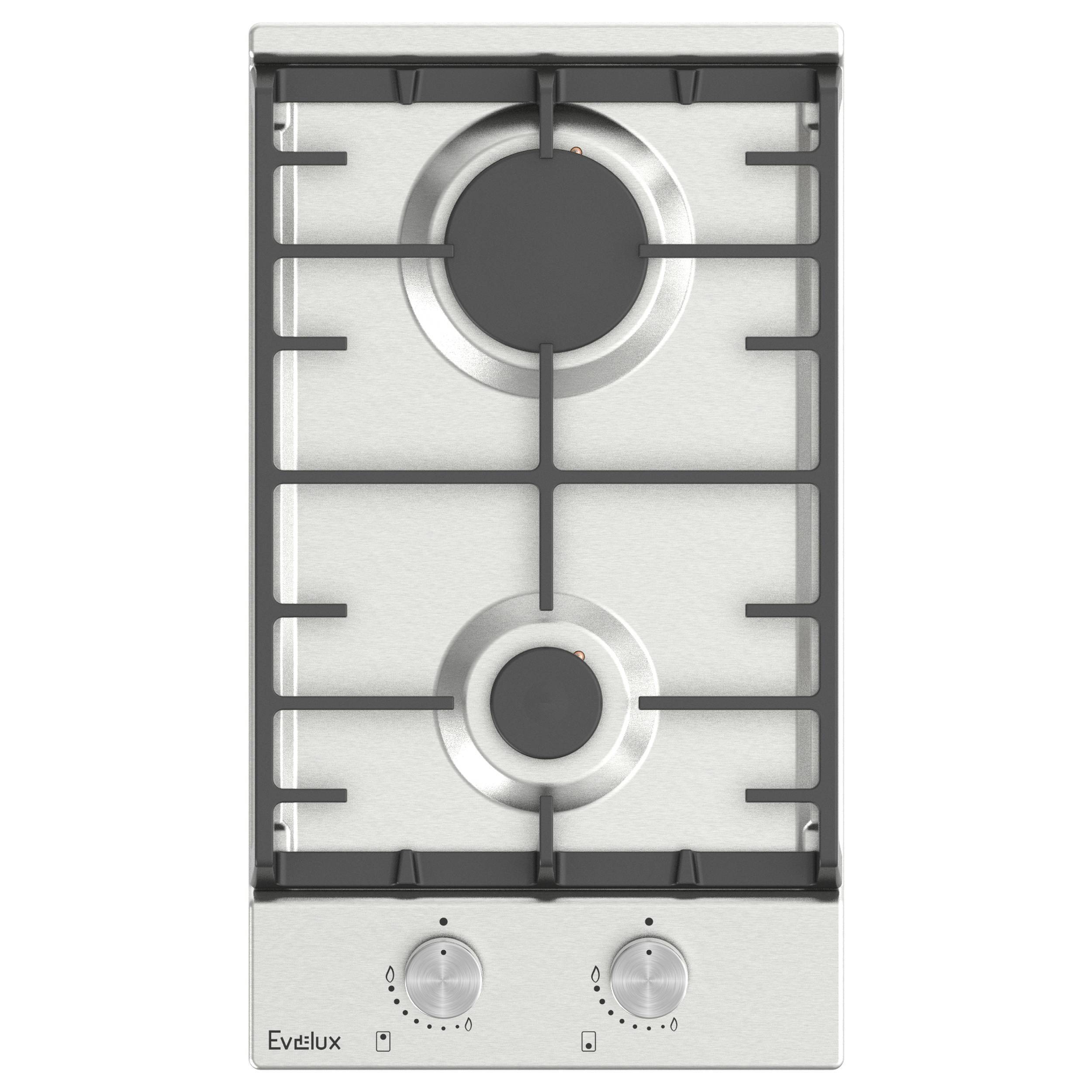 Изображение товара Газовая варочная панель Evelux HEG 300 X 2 конфорки нержавеющая сталь Турция