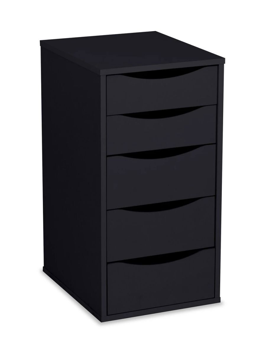 Изображение товара Тумба офисная Board 37.50x72x45 см черный с ящиками и регулируемыми ножками