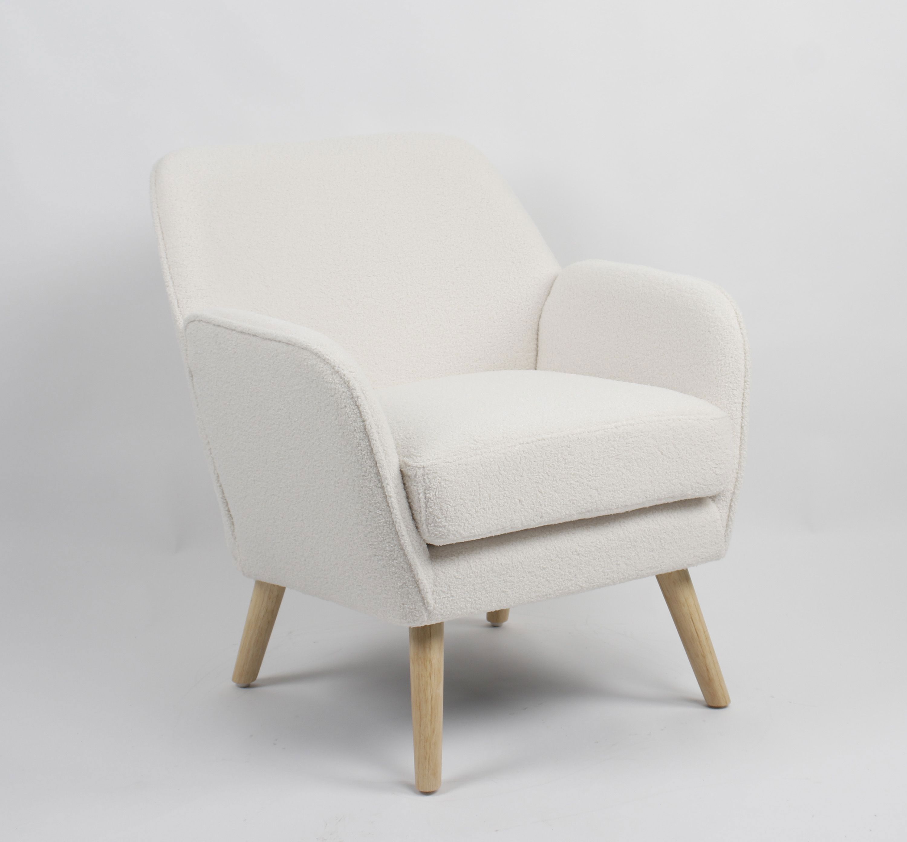 Изображение товара Кресло Stool group Ричи 68x77x79 см ткань белый современное гостиного интерьера