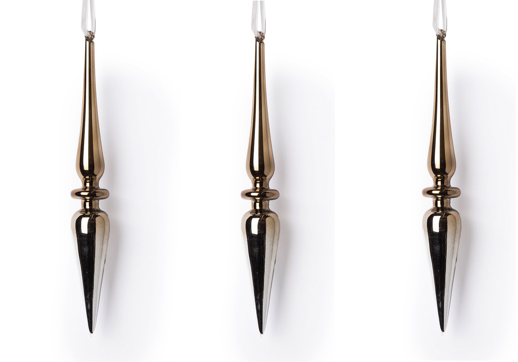 Изображение товара Набор из 3-х подвесок Karlsbach 14620 серебристо-золотых 26 см