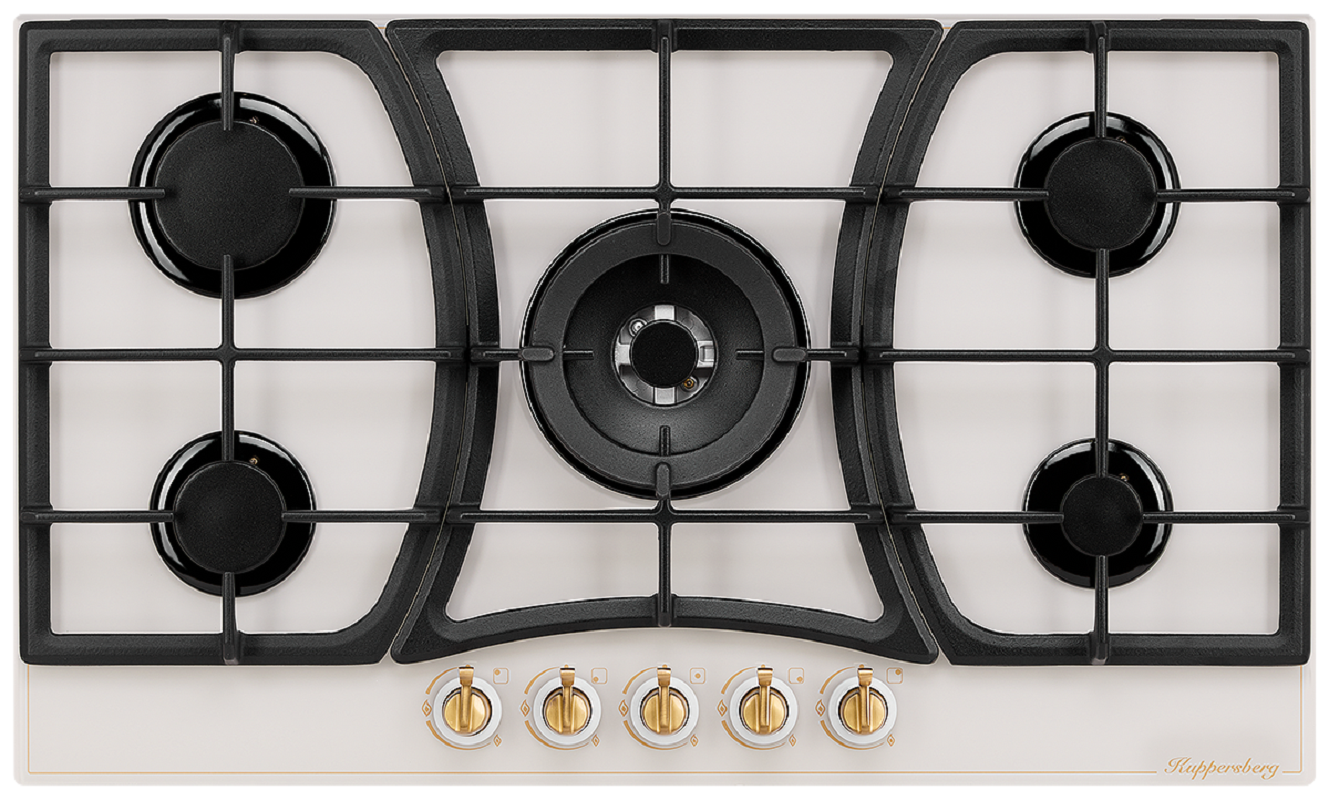 Изображение товара Газовая варочная панель Kuppersberg FG 903 W 85.90 см 5 конфорок цвет белый