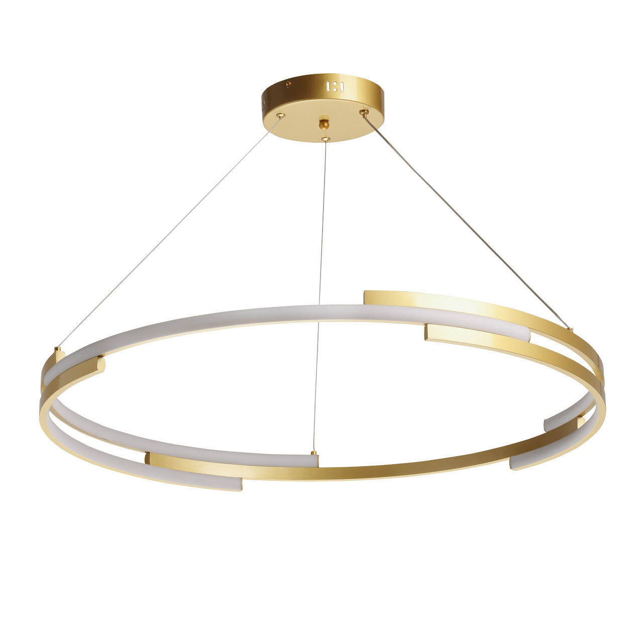 Изображение товара Люстра потолочная светодиодная Ральф De markt 101510576 с пультом управления 27 м² нейтральный белый свет цвет жёлтый/золотой