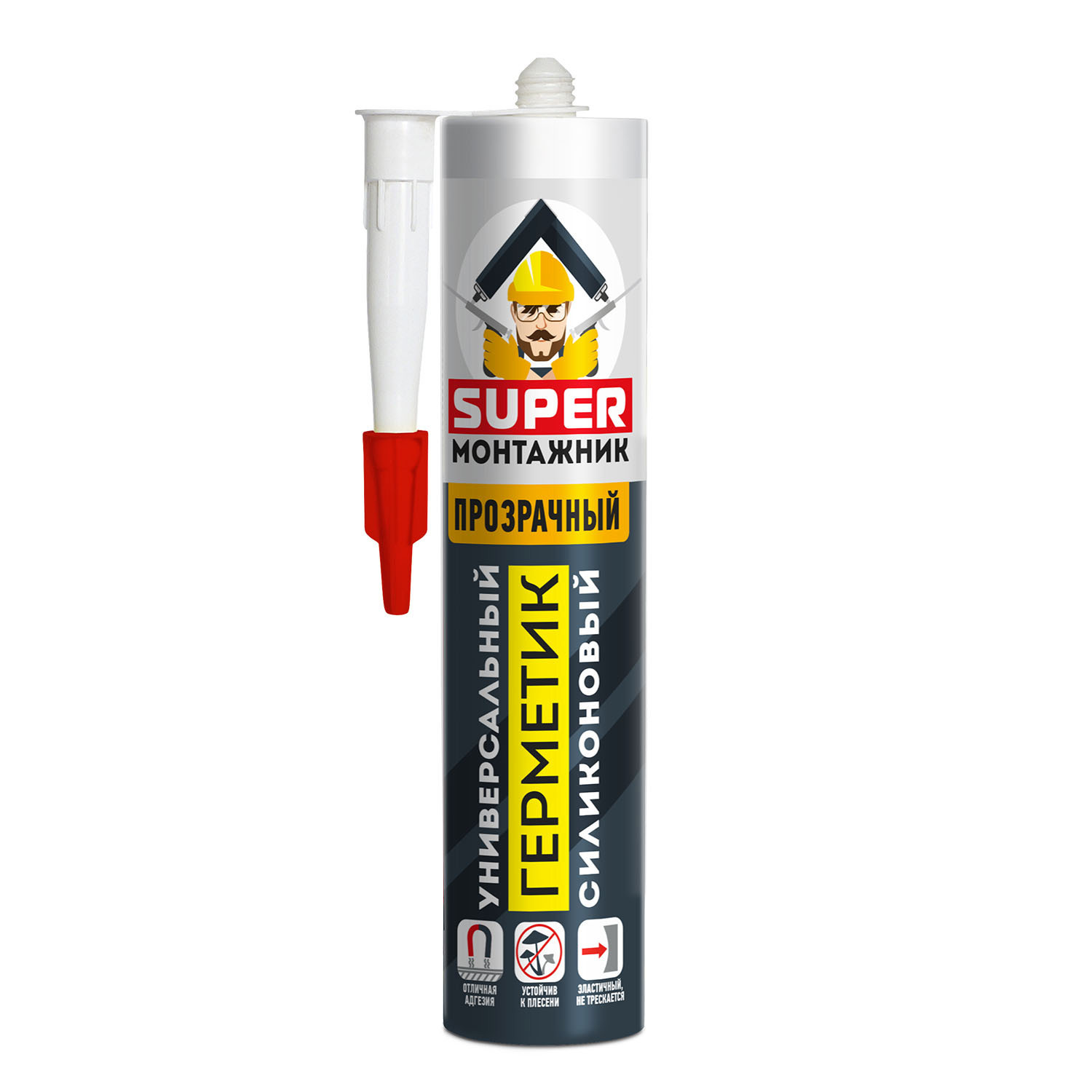 Изображение товара Герметик Super Монтажник натуральный бесцветный-прозрачный 0.3 л