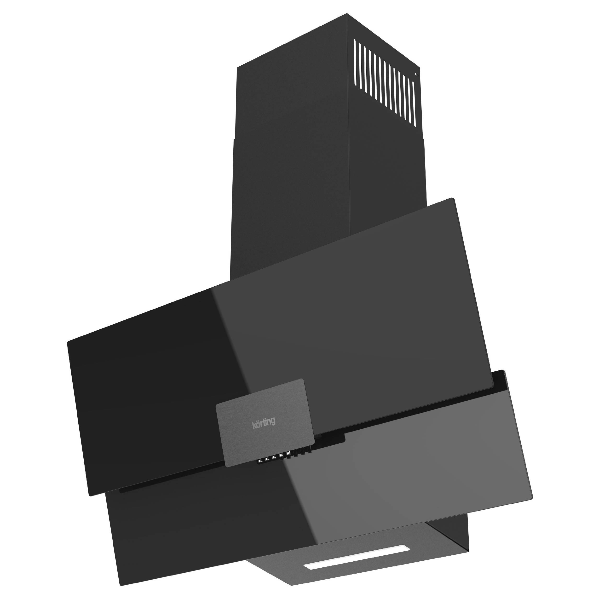 Изображение товара Наклонная вытяжка Korting KHC 96373 BXGN 90 см цвет черный