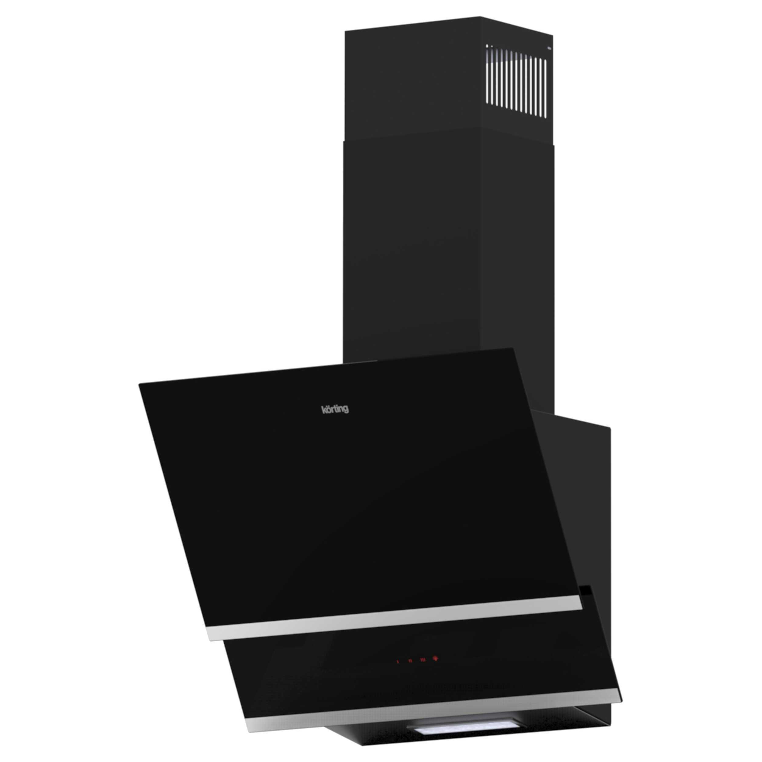 Изображение товара Встроенная вытяжка Korting KHC 65070 GN черное стекло LED тихая 650 м3/ч