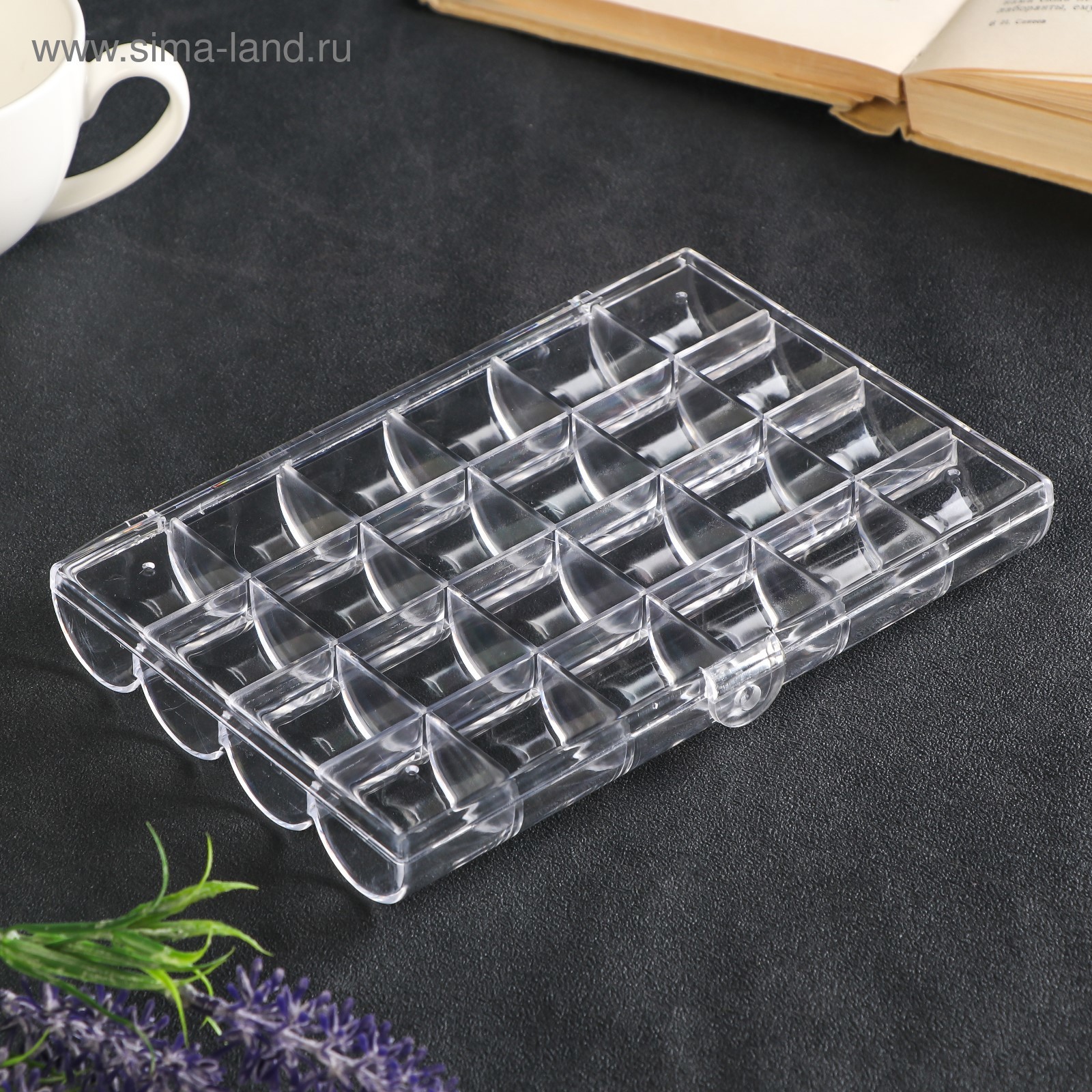 Изображение товара Шкатулка для мелочей "Прозрачная" 24 деления 2.5x12.7x18 см