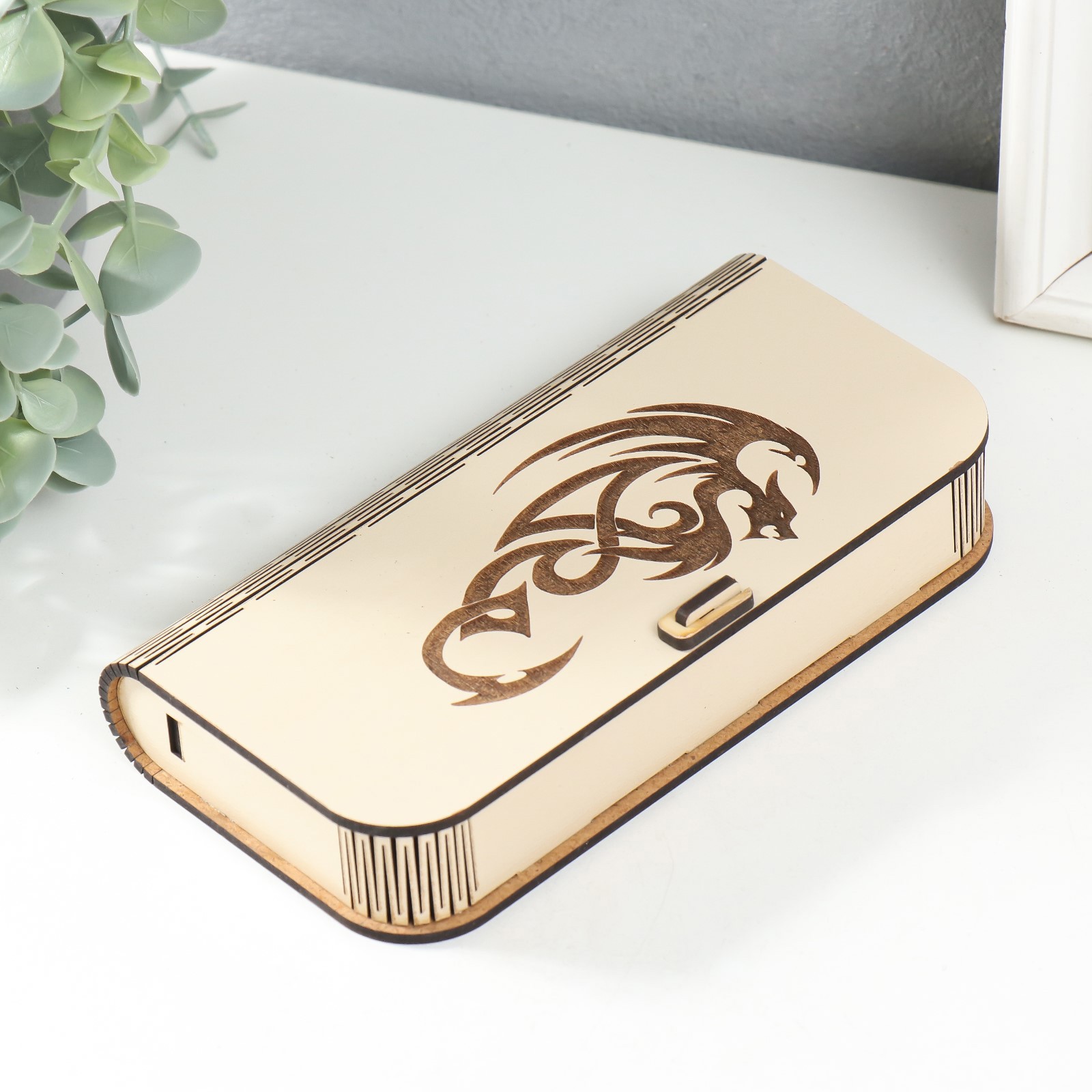 Изображение товара Шкатулка Дракон трайбл 17x8,5x3 см — сувенир и хранение