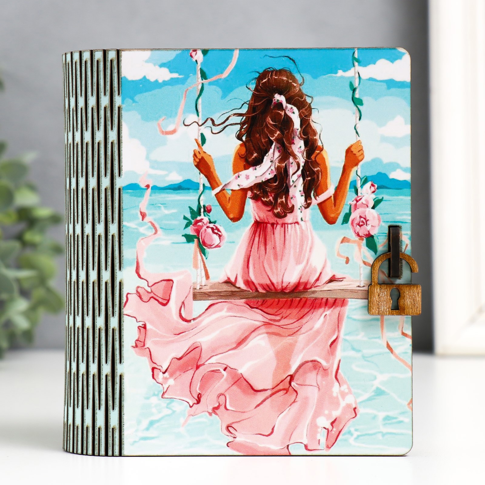 Изображение товара Шкатулка-книга "Качели" 14x12x5 см