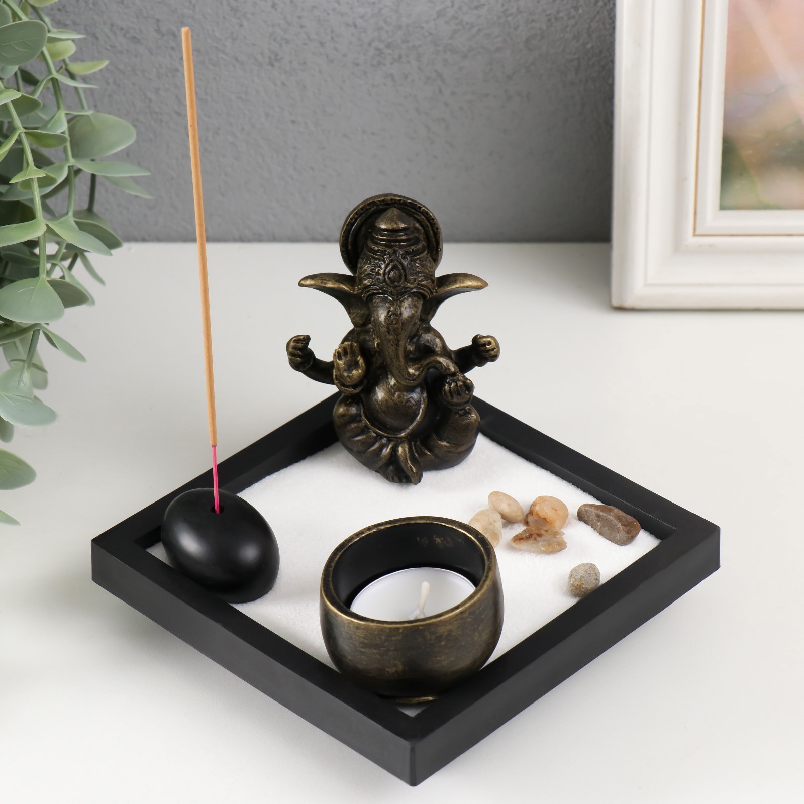 Изображение товара Сувенир антистресс SIMALAND Сад Дзен Ганеша 12,5x12,5x10 см