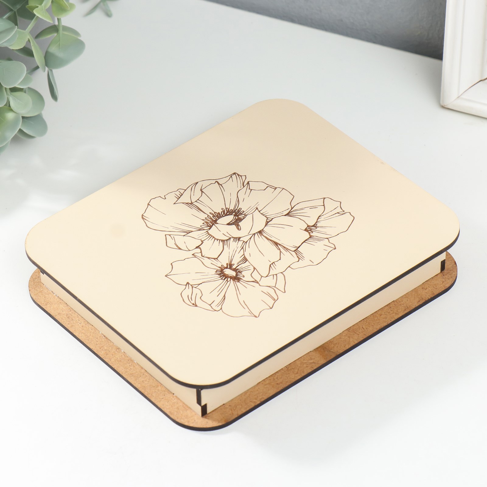 Изображение товара Шкатулка для украшений "Цветы" 17x14x3 см