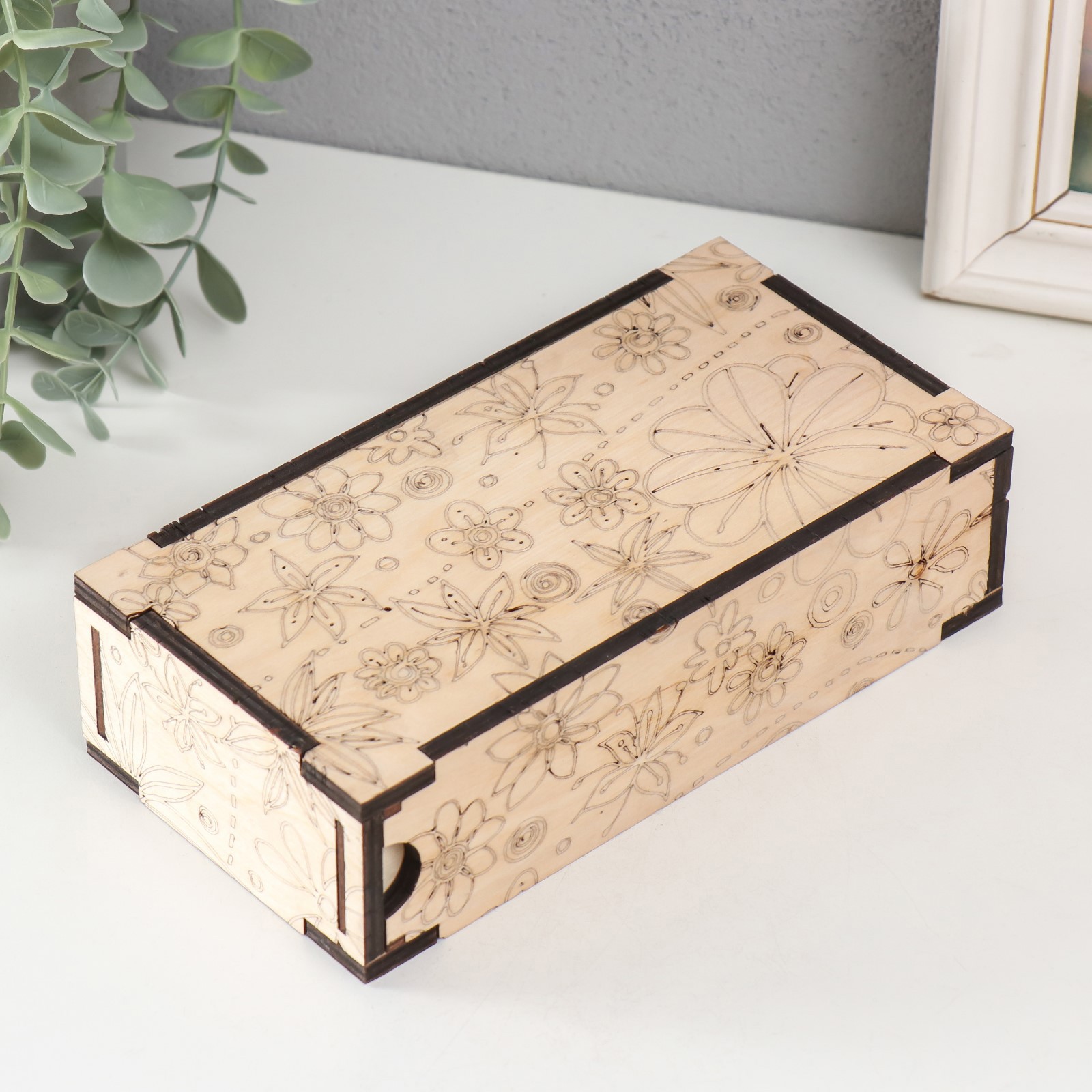 Изображение товара Шкатулка для украшений «Поле цветов» 19×9,5×5 см