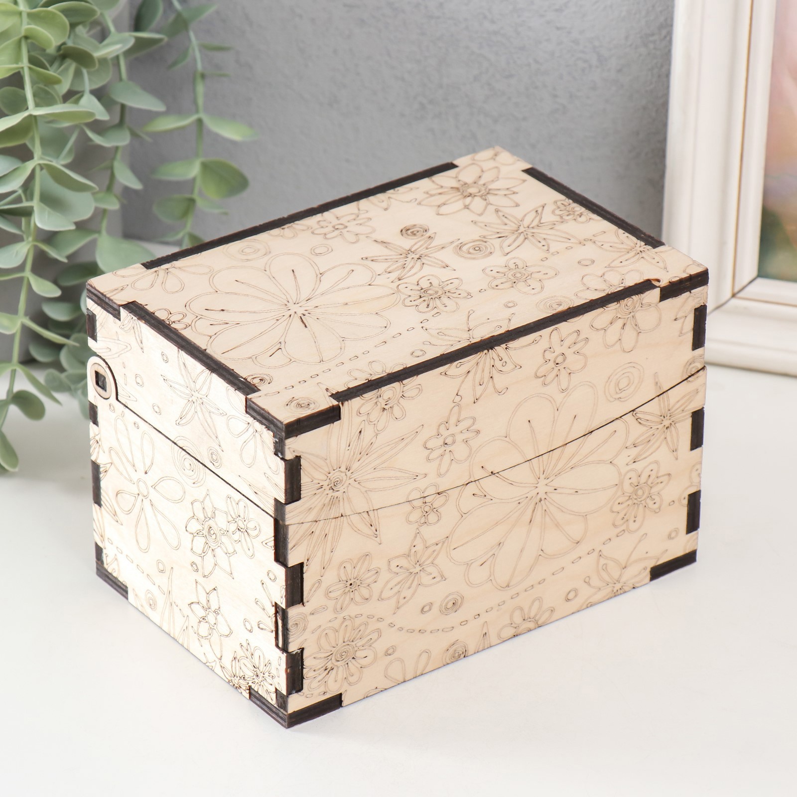 Изображение товара Шкатулка для украшений «Поле цветов» 16x10,7x10,7 см