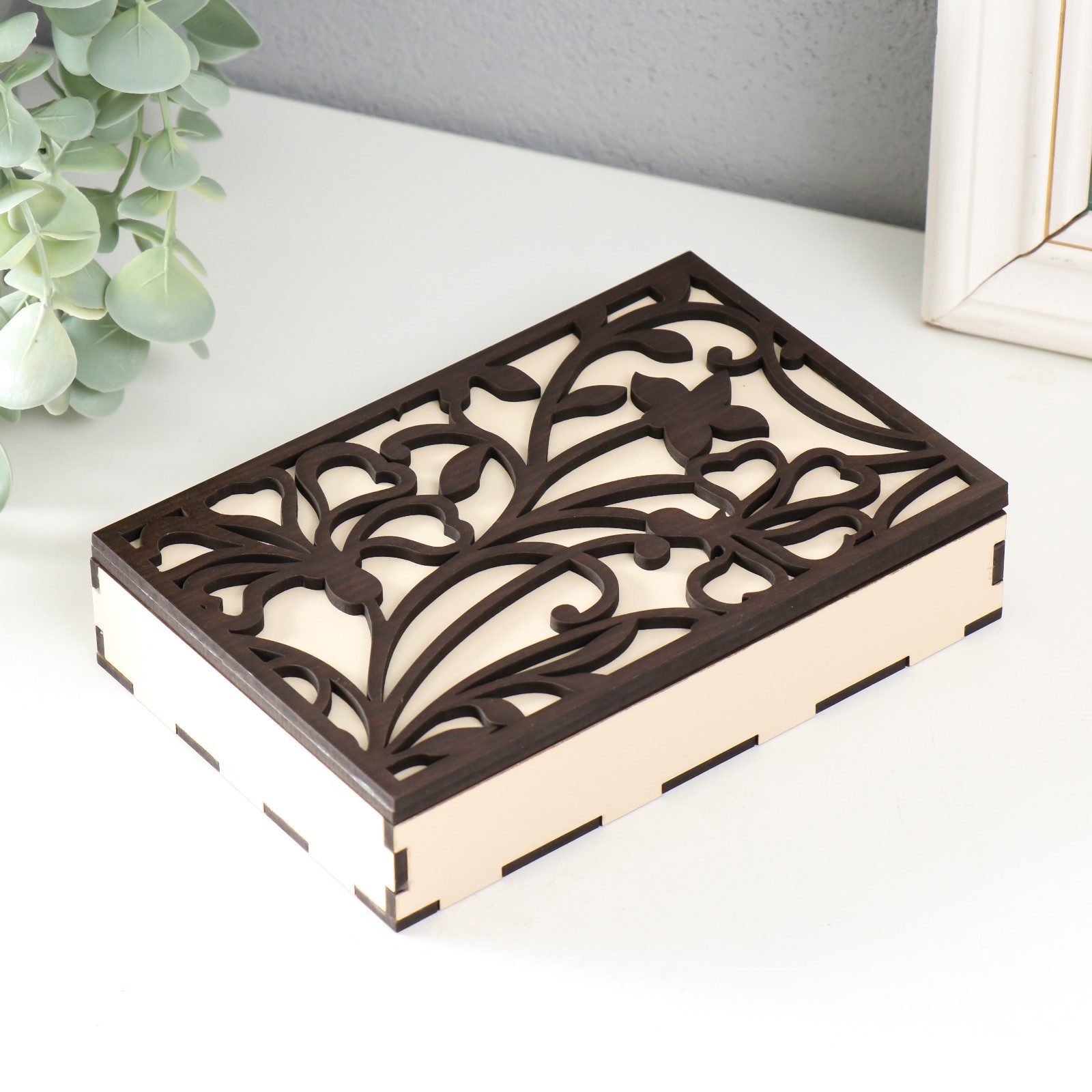 Изображение товара Шкатулка для украшений "Узоры" 15x10x3 см3