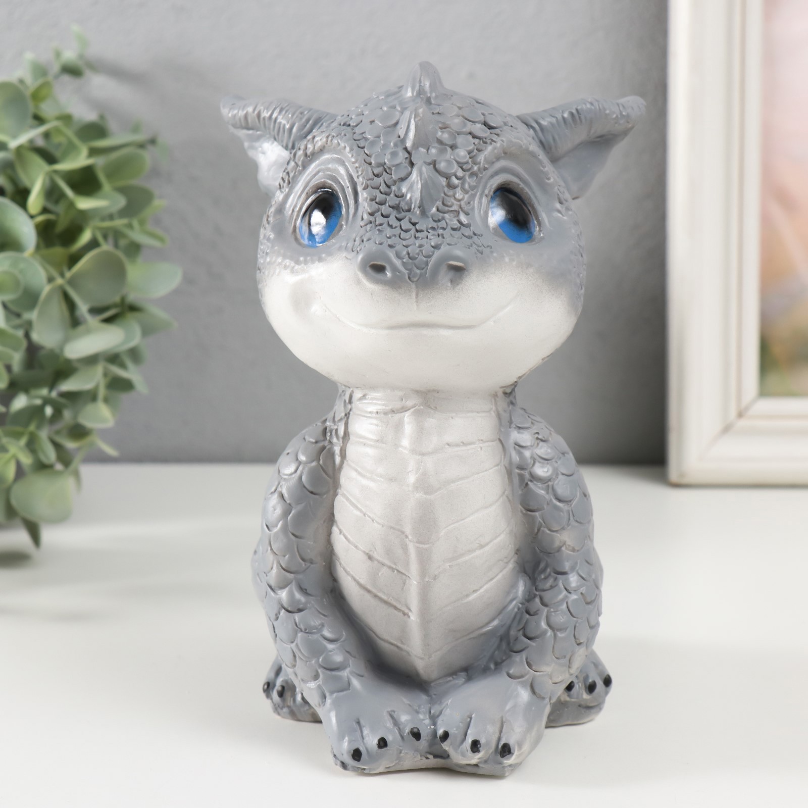 Изображение товара Копилка SIMALAND Дракоша 18x12.5x18 см серый