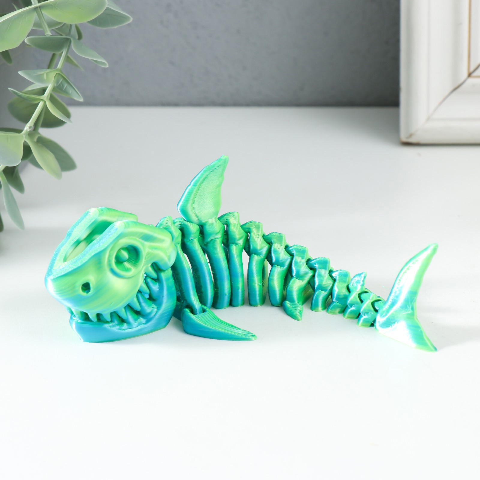 Изображение товара Сувенир-антистресс "Акула Эль Григо" 15x7.5x4 см голубой