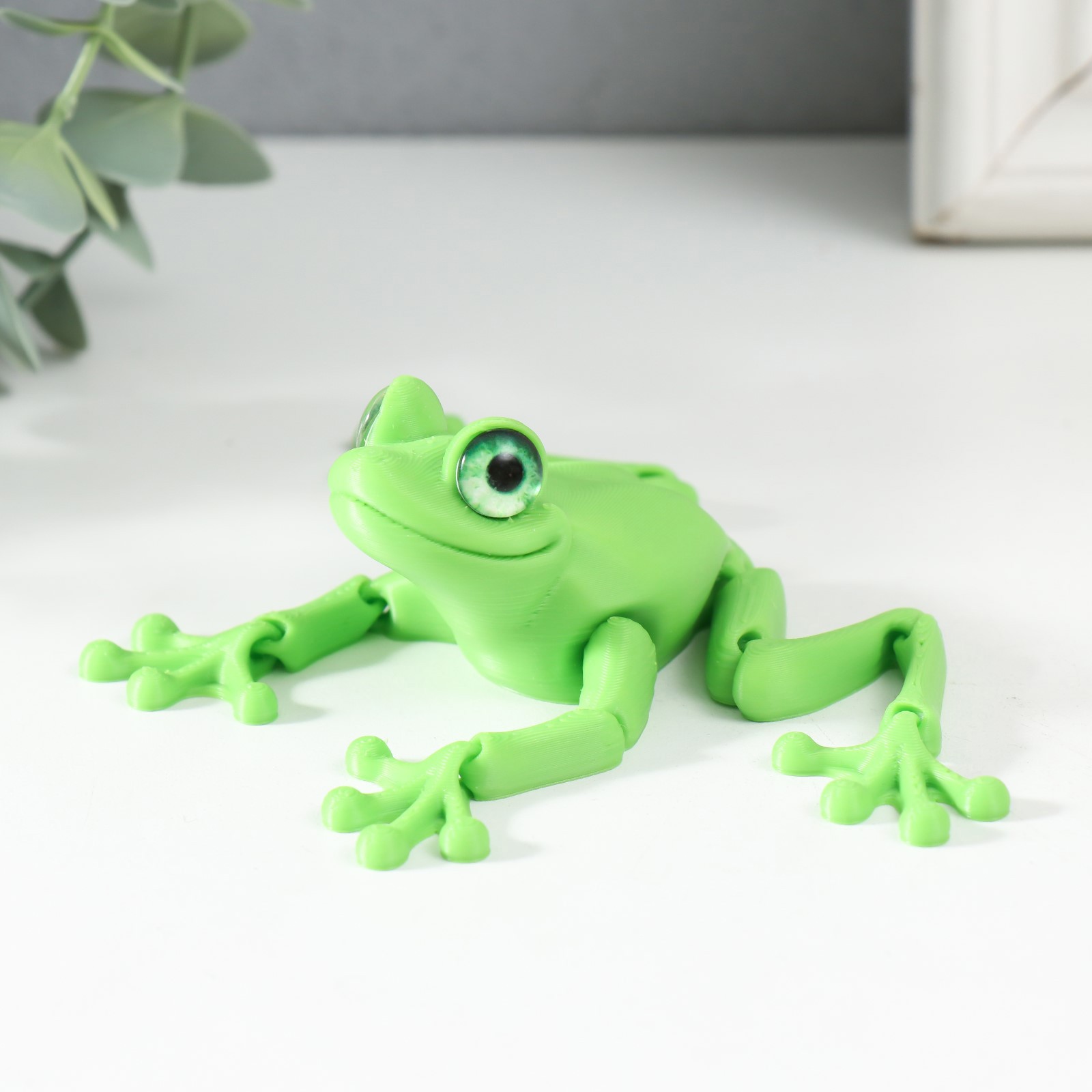 Изображение товара Сувенир-антистресс Лягушка Аглая, салатовый, 9,5x13,5x3,5 см