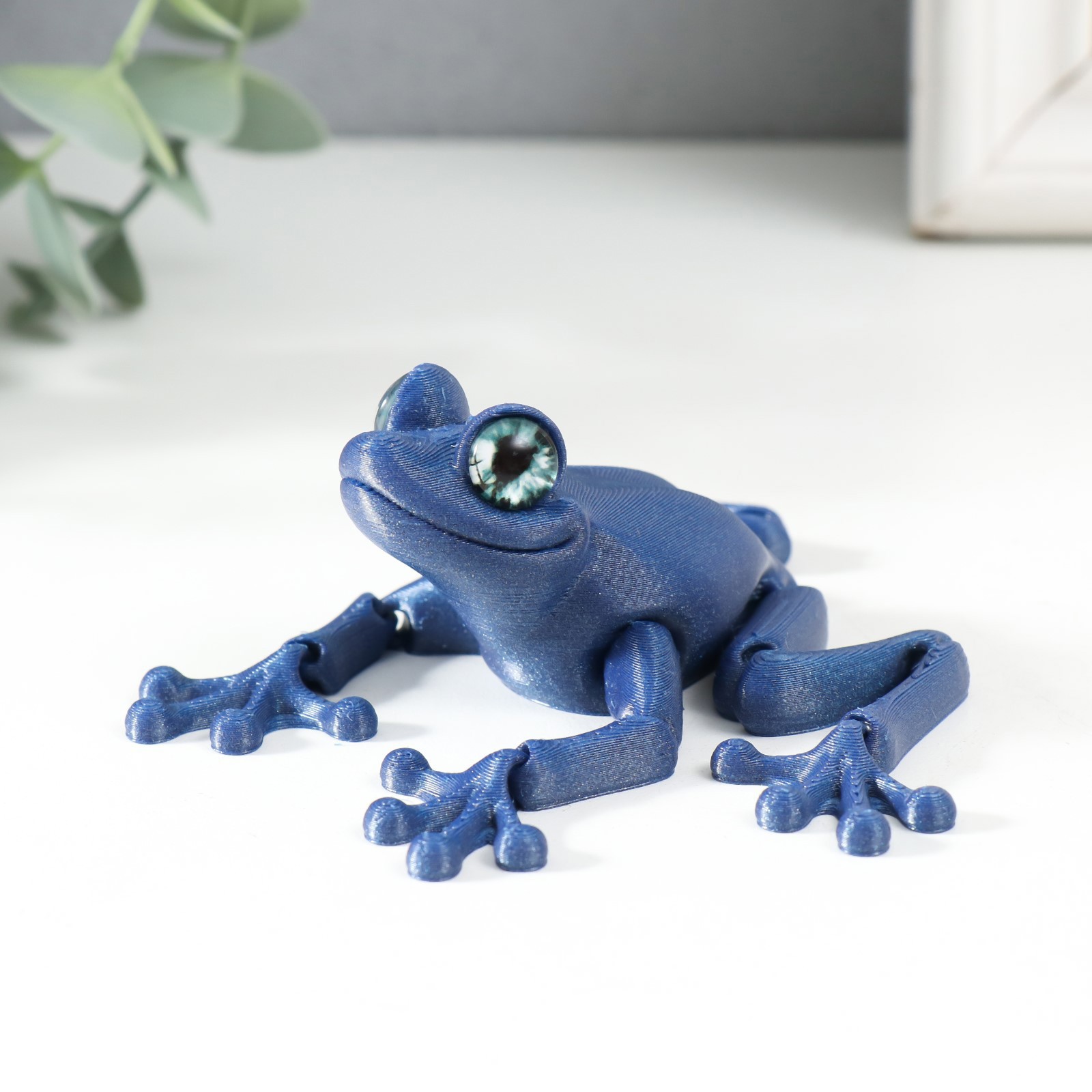 Изображение товара Сувенир-антистресс "Лягушка Аглая" 9.5x13.5x3.5 см тёмно-синий