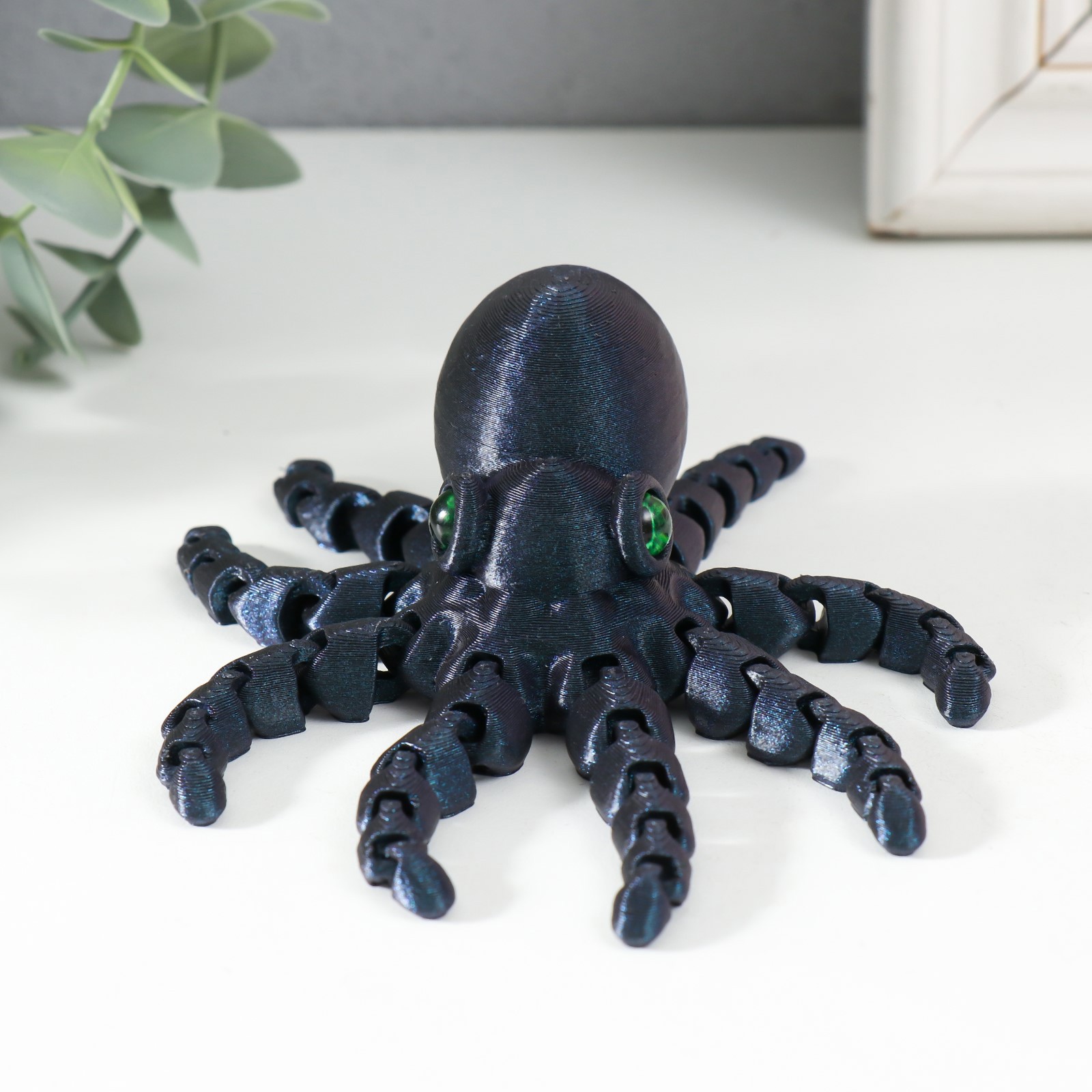 Изображение товара Сувенир-антистресс Осьминог Ося — тёмно-синий, 13,5×13,5×4 см