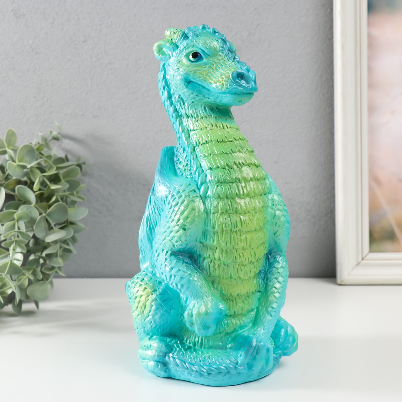 Изображение товара Фигурка "Дракон" 25x12x13 см бирюзовый