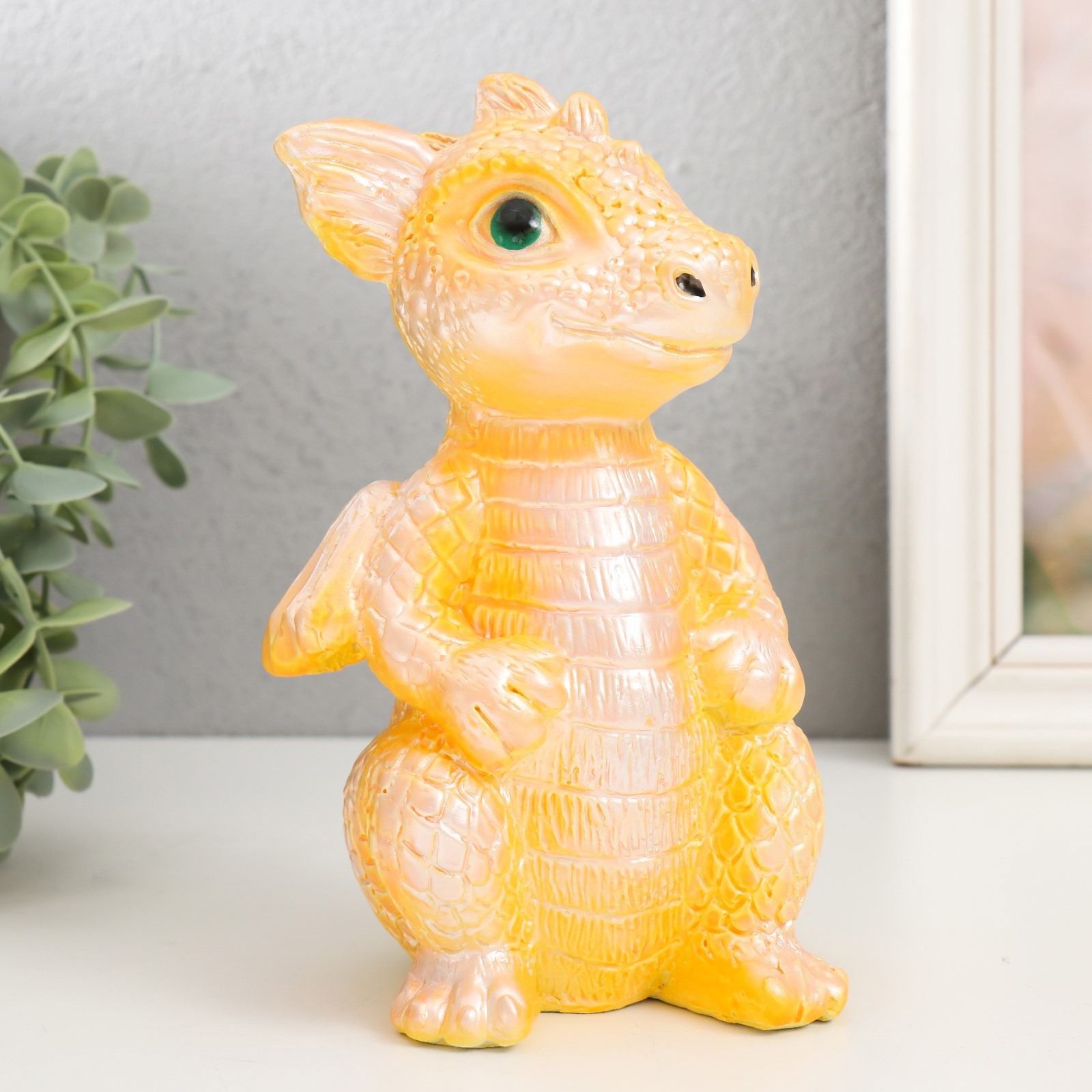 Изображение товара Фигурка гипс "Дракончик" 18x10x10 см жёлтый