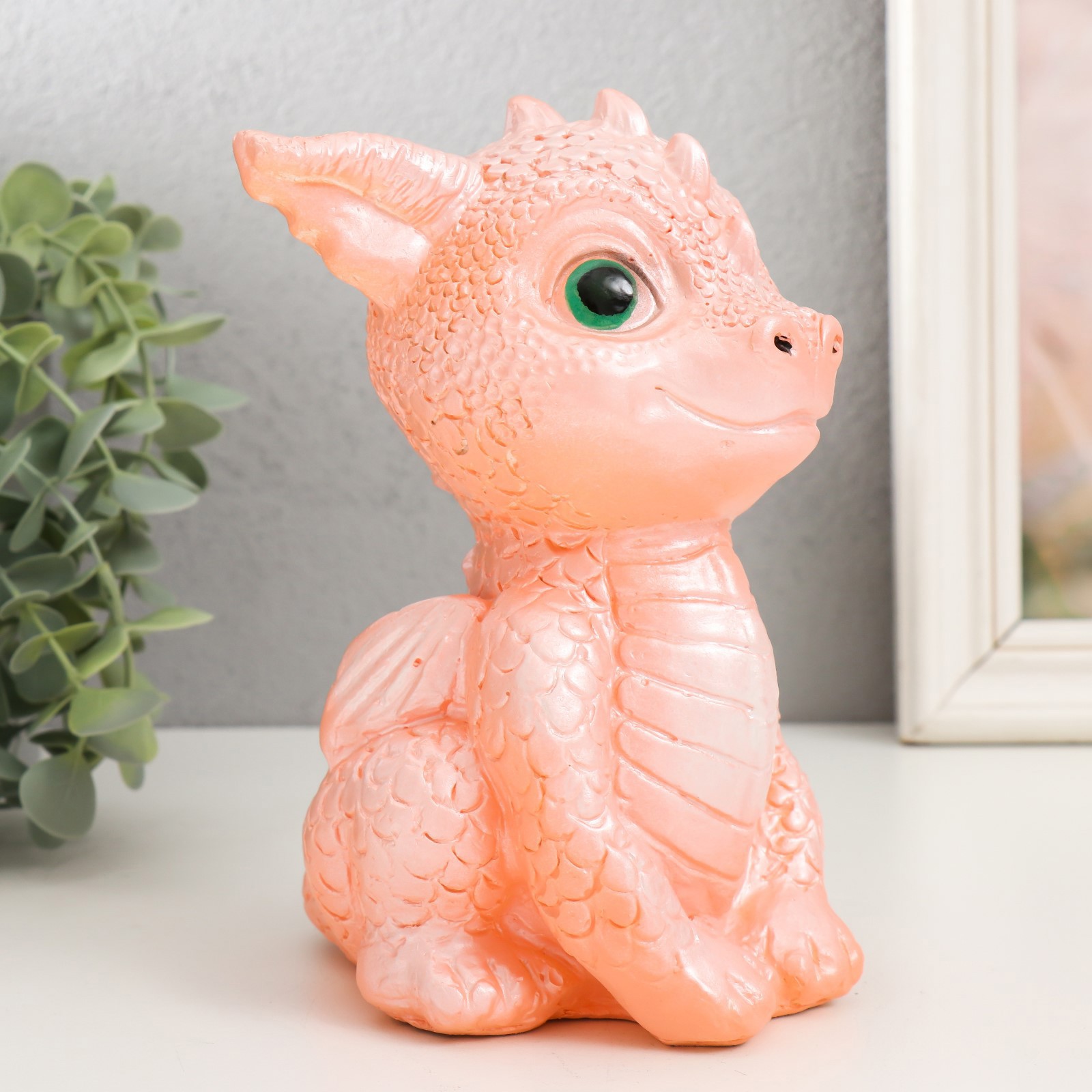 Изображение товара Фигурка гипс "Дракоша" 17.5x11.5x12.5 см персик