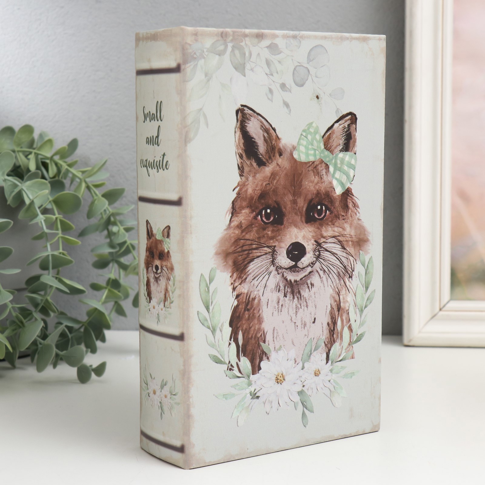 Изображение товара Шкатулка сейф-книга "Лисичка с бантом" 21x13x5 см