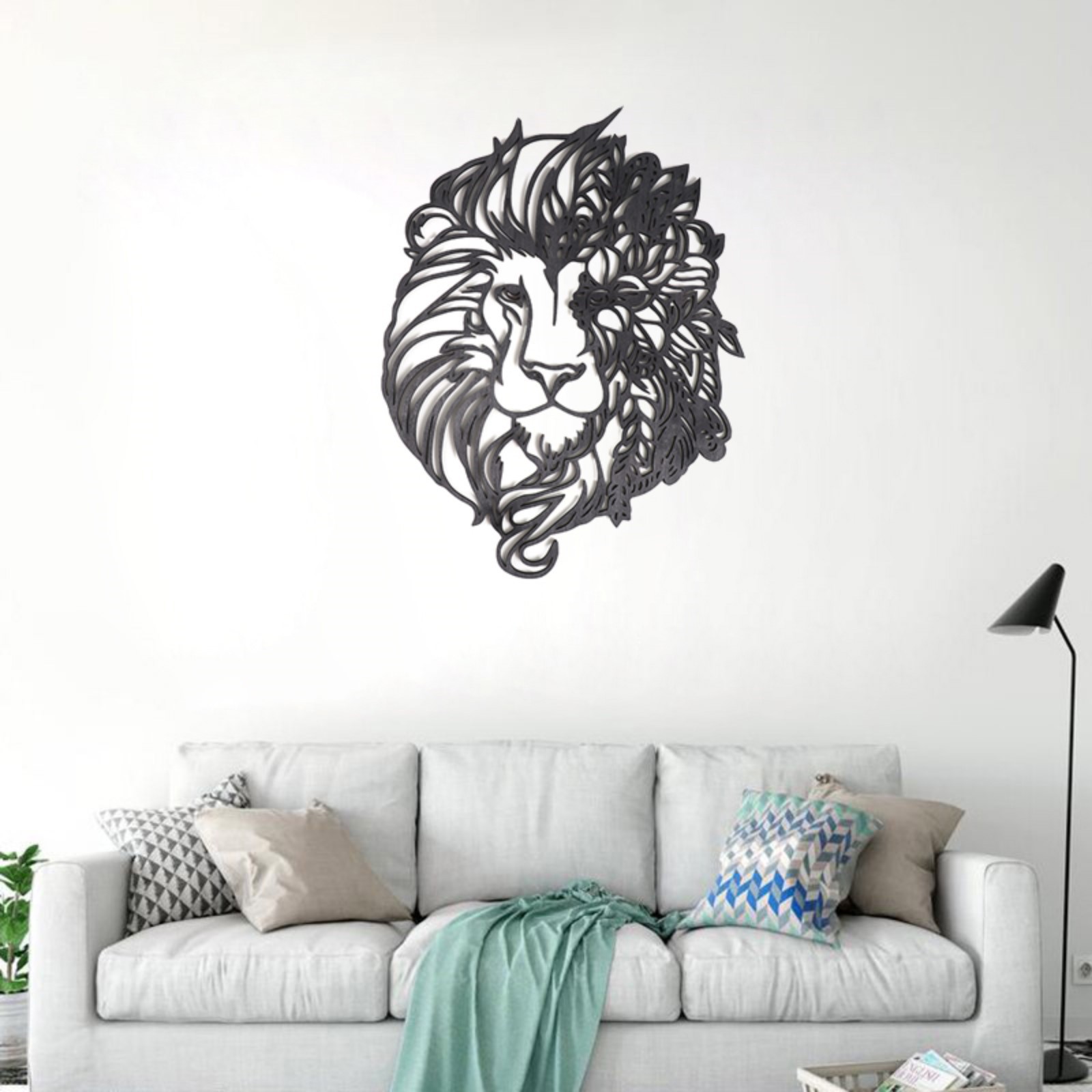 Изображение товара Панно SIMALAND Лев и цветы 30x40 см Изображение товара Панно SIMALAND Лев и цветы 30x40 см