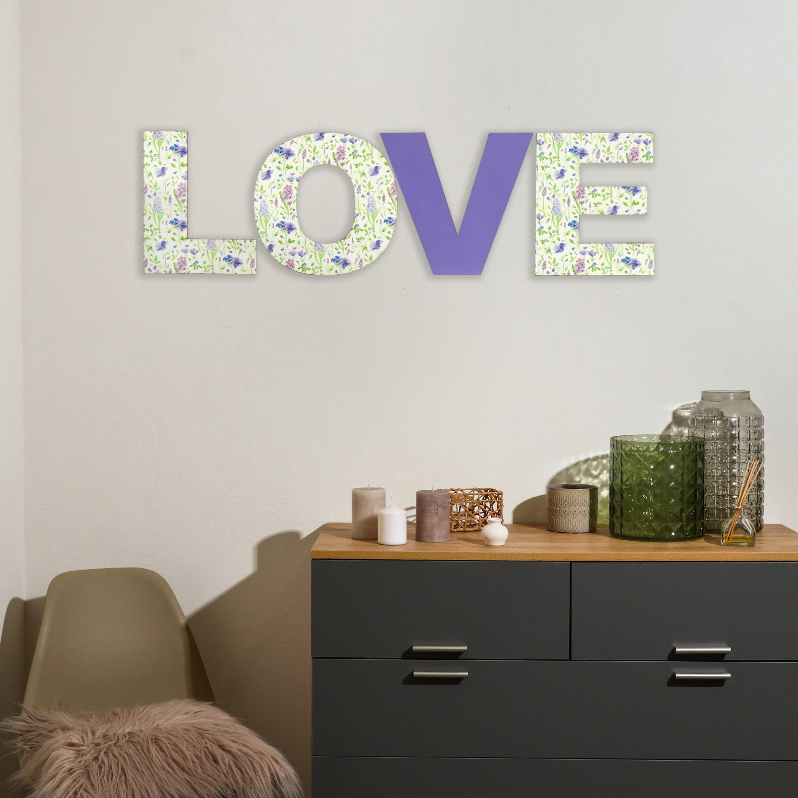 Изображение товара Панно SIMALAND Love. Цветочки 20x73 см, декоративное