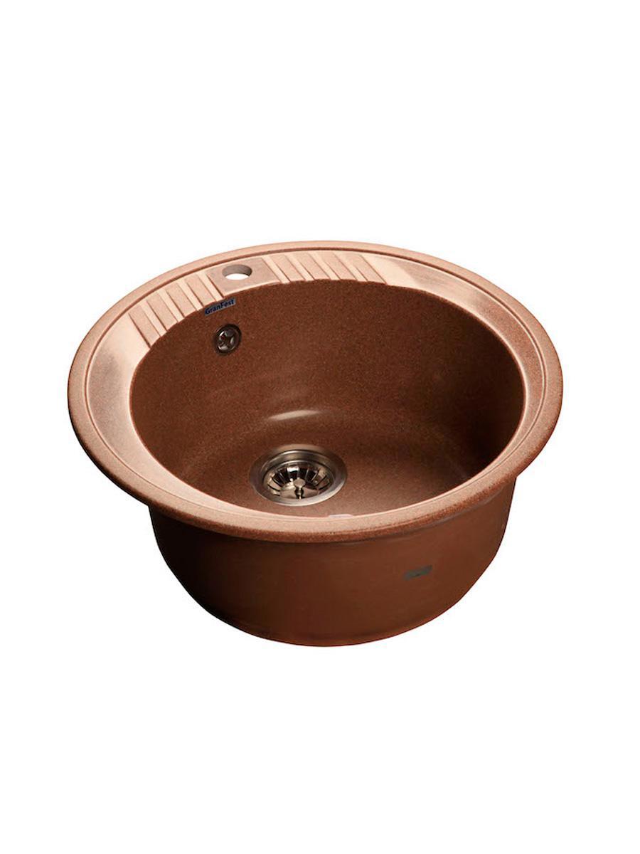 Изображение товара Кухонная мойка GranFest R-520 RONDOR-520 терракота из мрамора 52 см