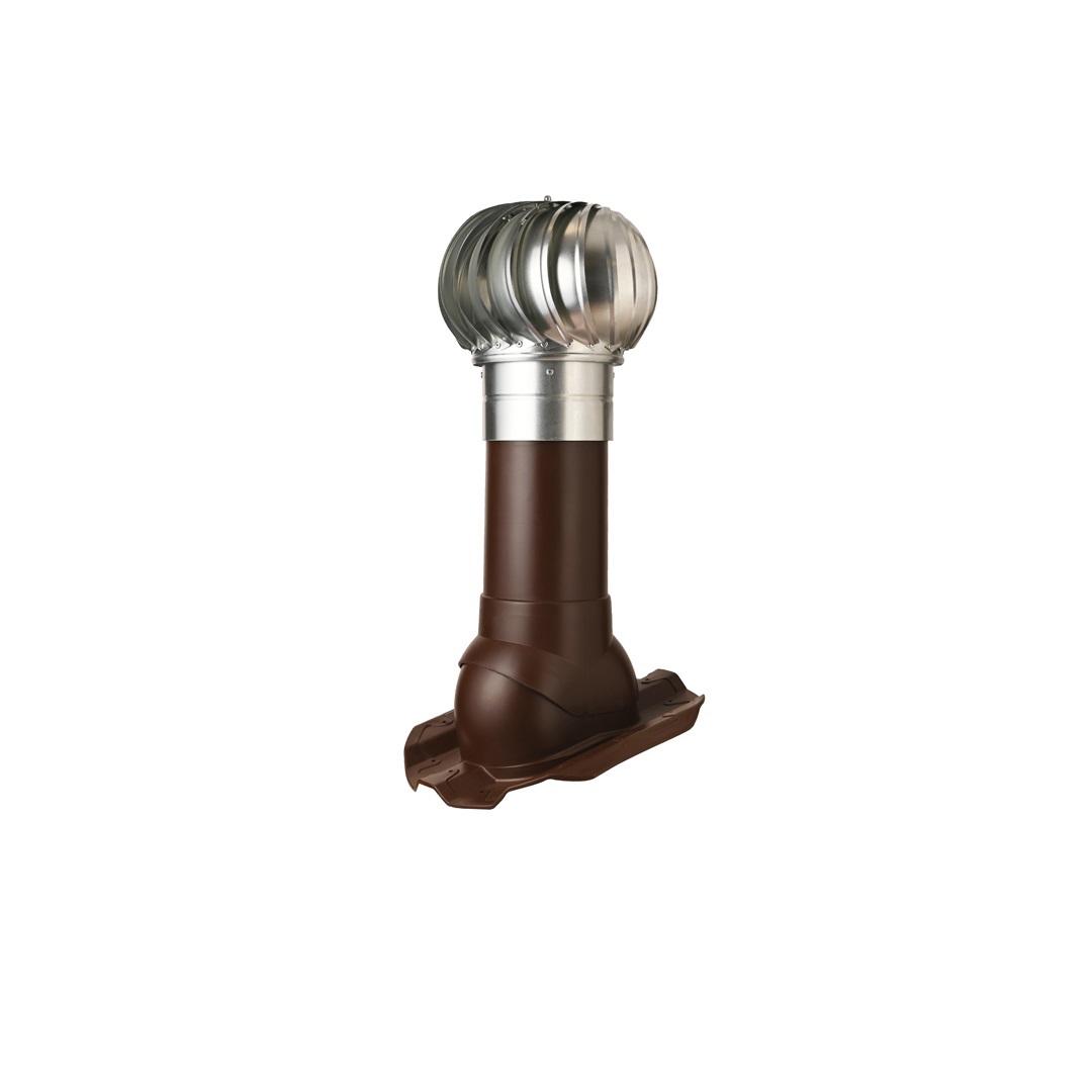 Изображение товара Турбодефлектор Polivent TD160 ОЦ утепленный Н500 для кровельного профнастила 20 мм цвет коричневый