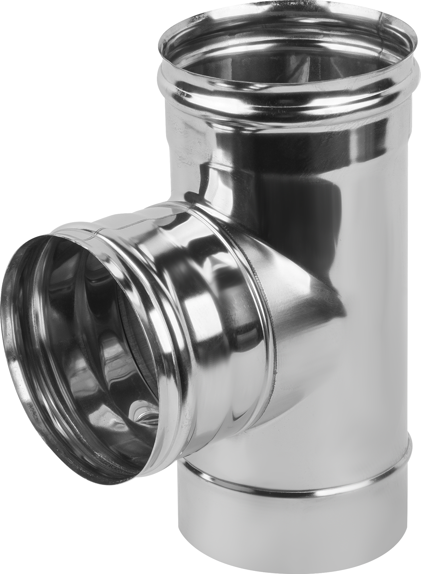 Изображение товара Тройник для дымохода 90° из нержавеющей стали Металлик и Ко 110 мм