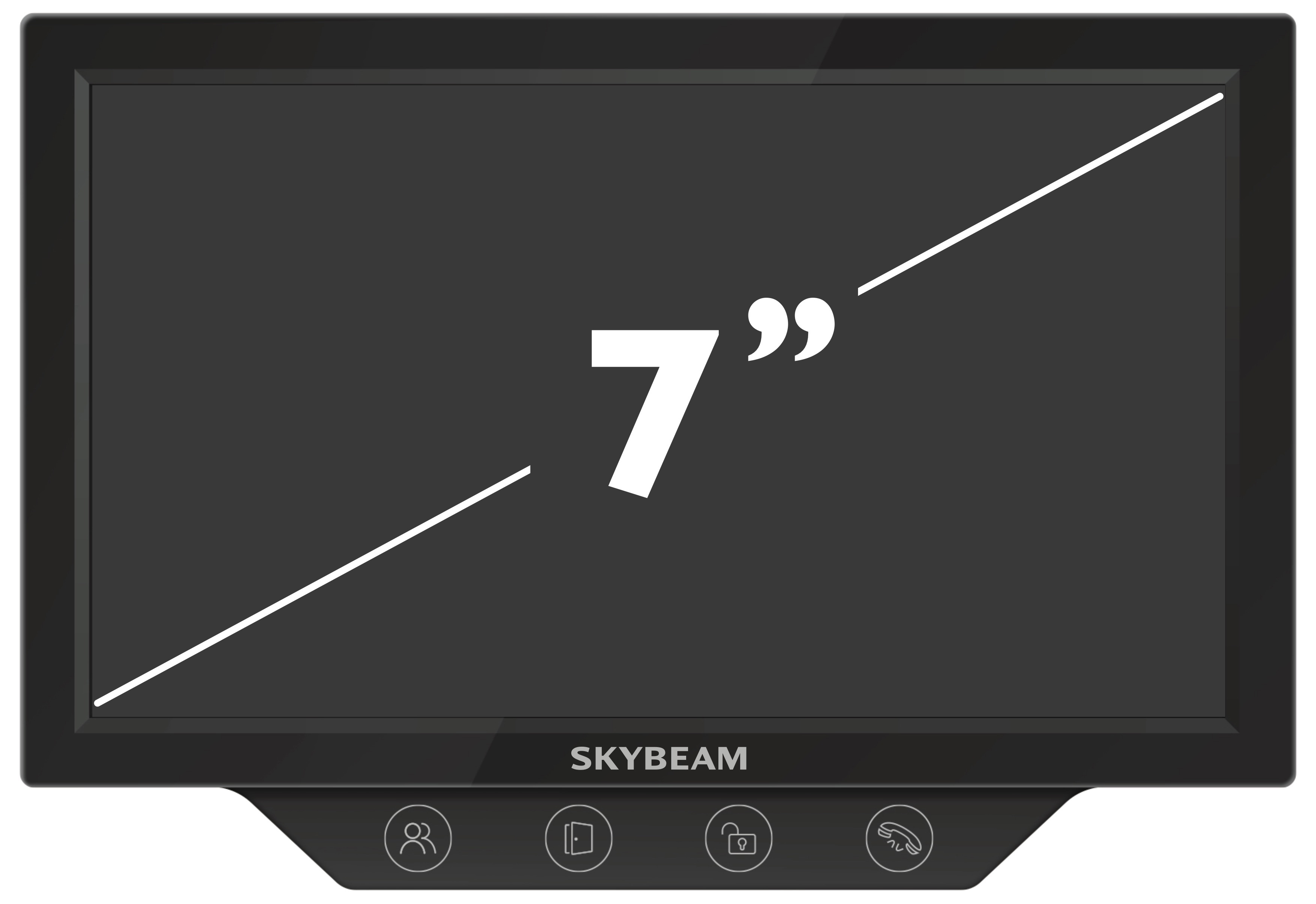 Изображение товара Видеодомофон Skybeam 7" с сенсорными кнопками цвет черный